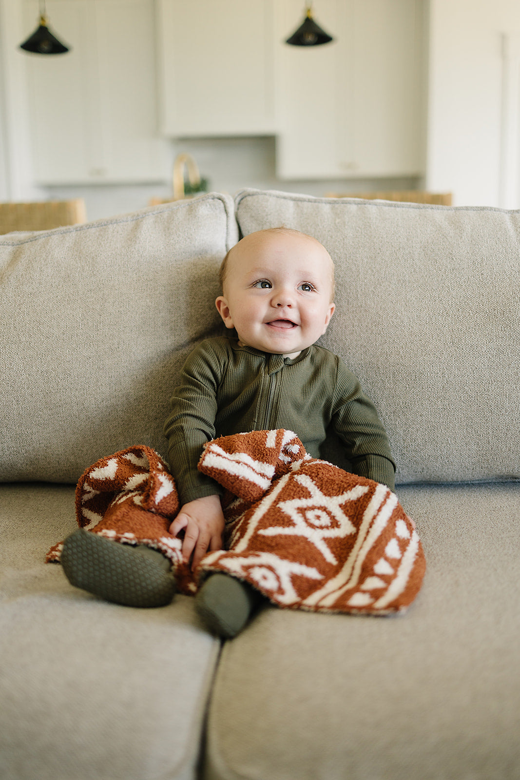 Rust Alpine Plush Blanket Mebie Baby