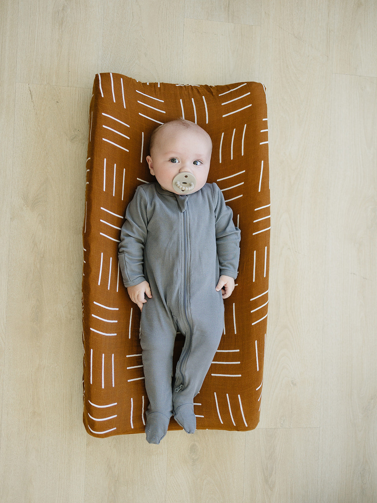 Mustard Mudcloth Muslin Changing Pad Cover Mebie Baby