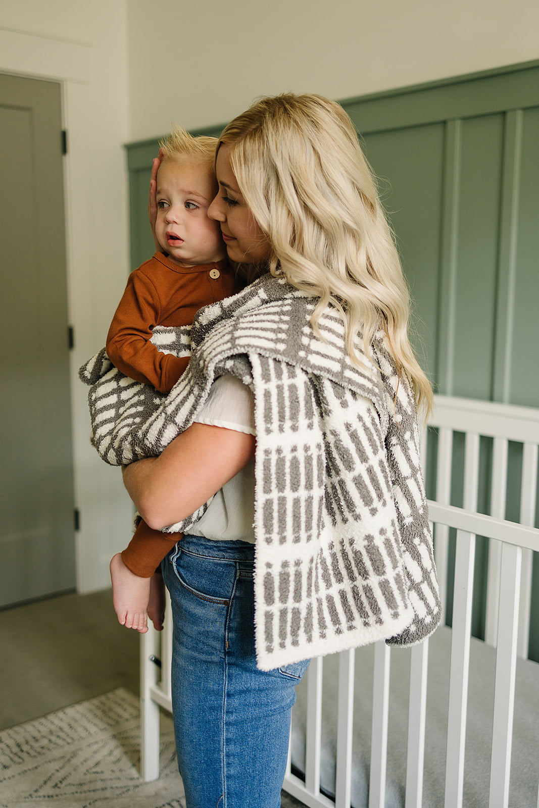 Grey Plush Blanket Mebie Baby