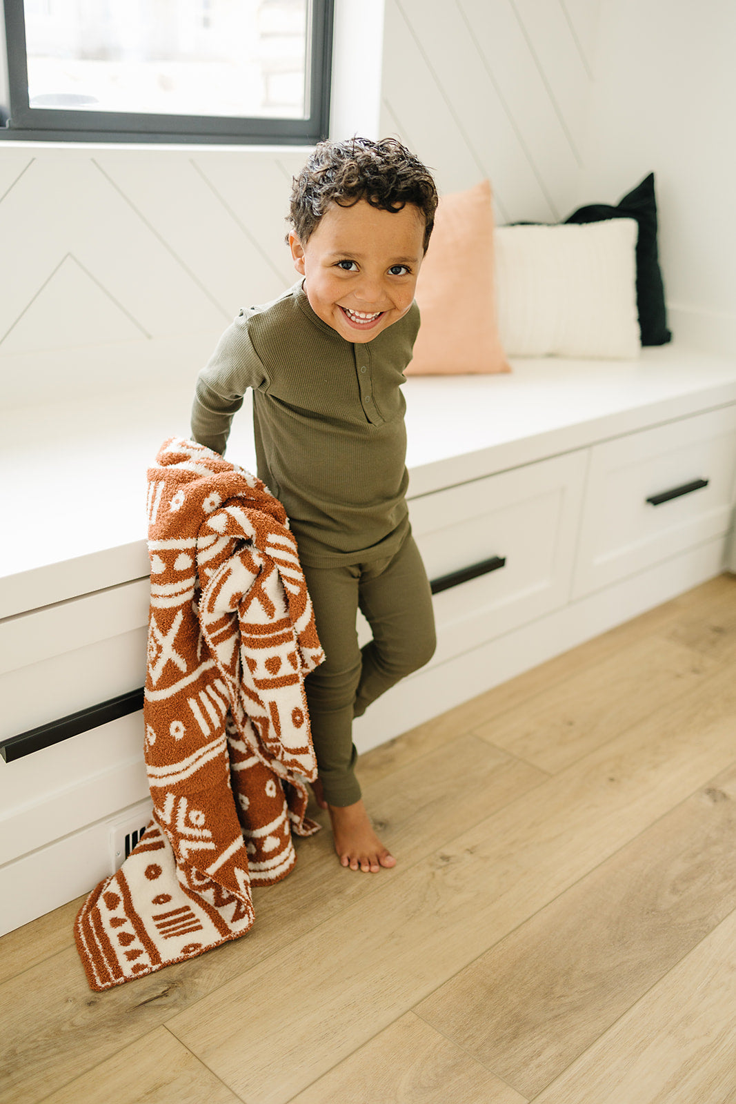 Rust Alpine Plush Blanket Mebie Baby