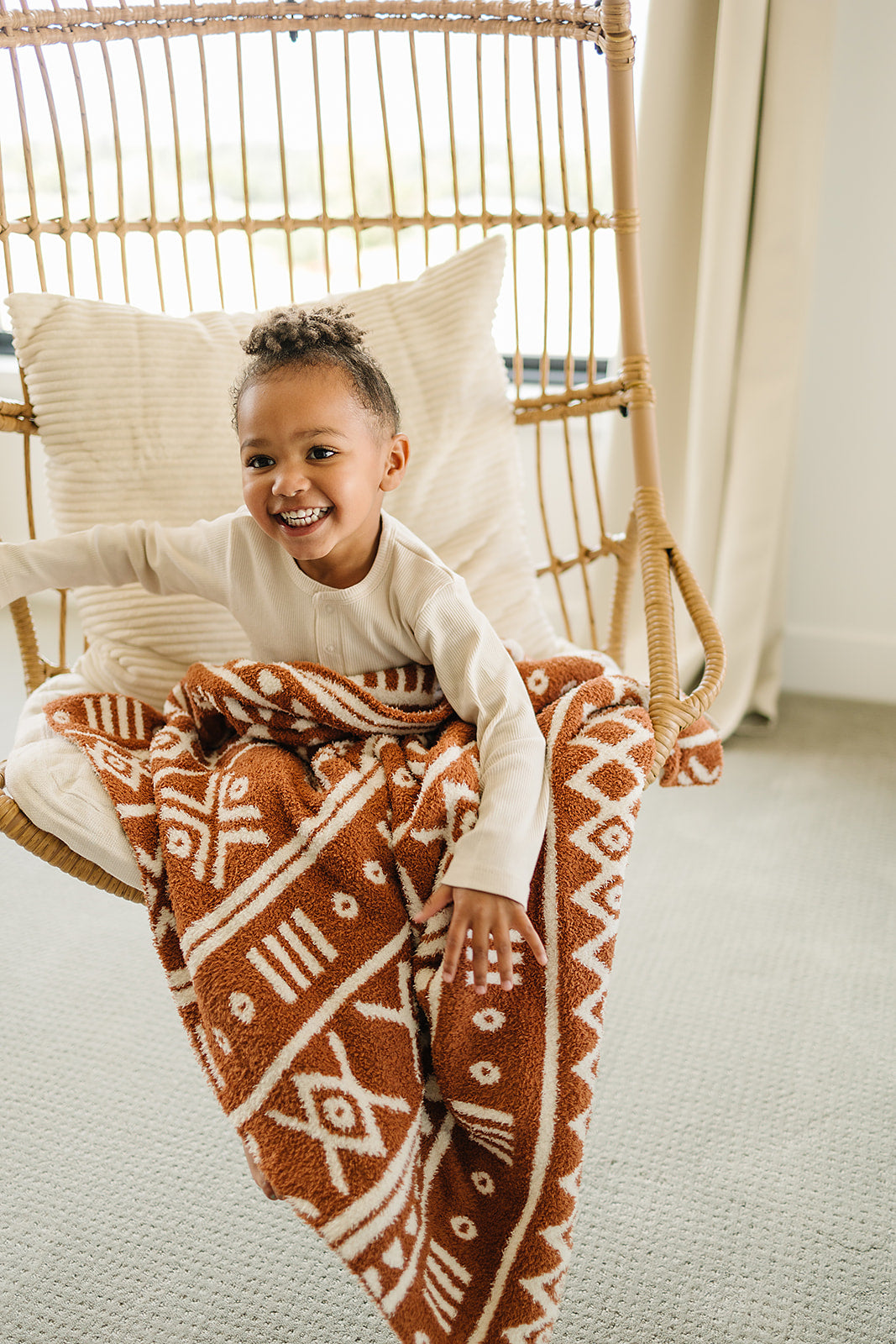 Rust Alpine Plush Blanket Mebie Baby