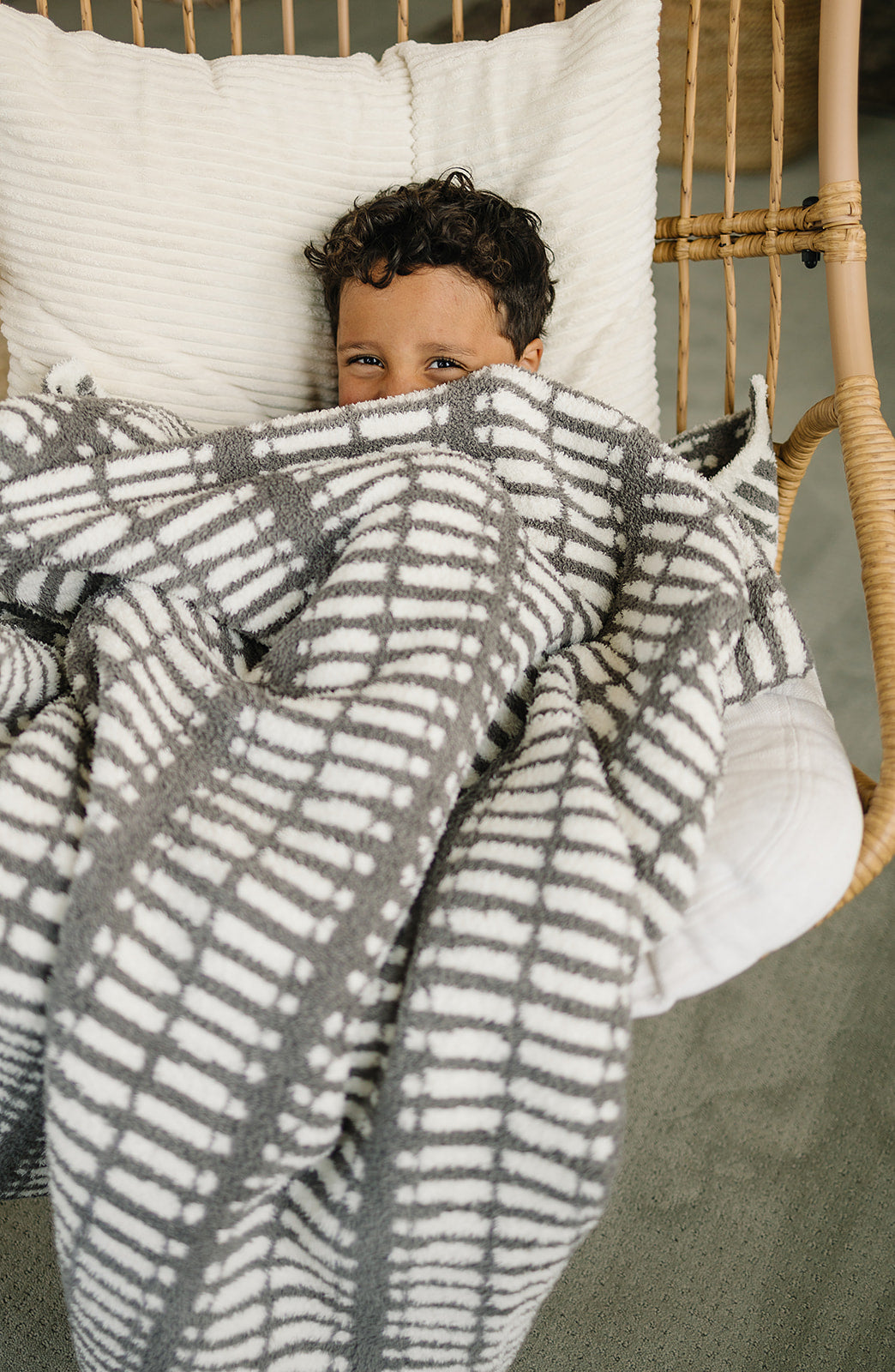 Grey Plush Blanket Mebie Baby