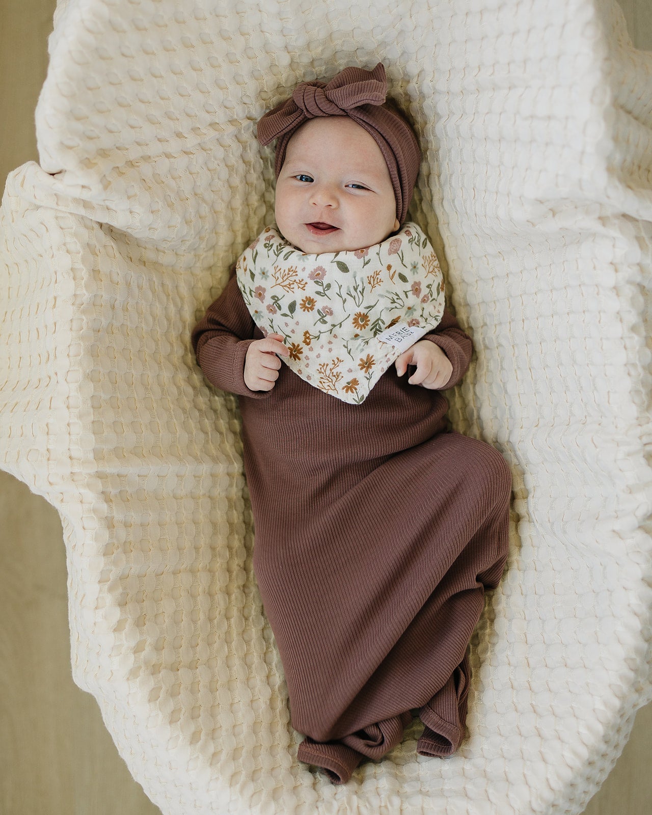 Meadow Floral Muslin Bib Mebie Baby