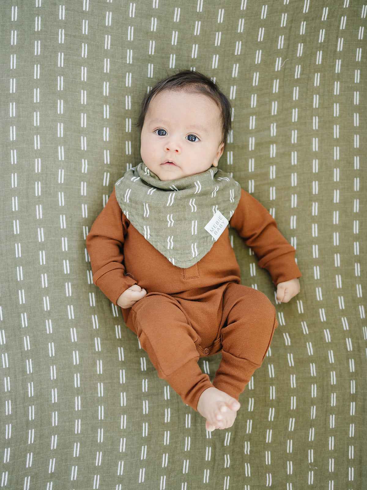 Olive Strokes Muslin Bib Mebie Baby
