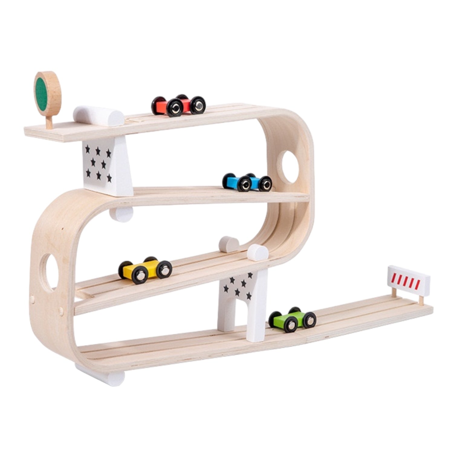 **Pre-order (Ships in 2-3 Weeks)**Wooden Ramp Racer with 4 Cars