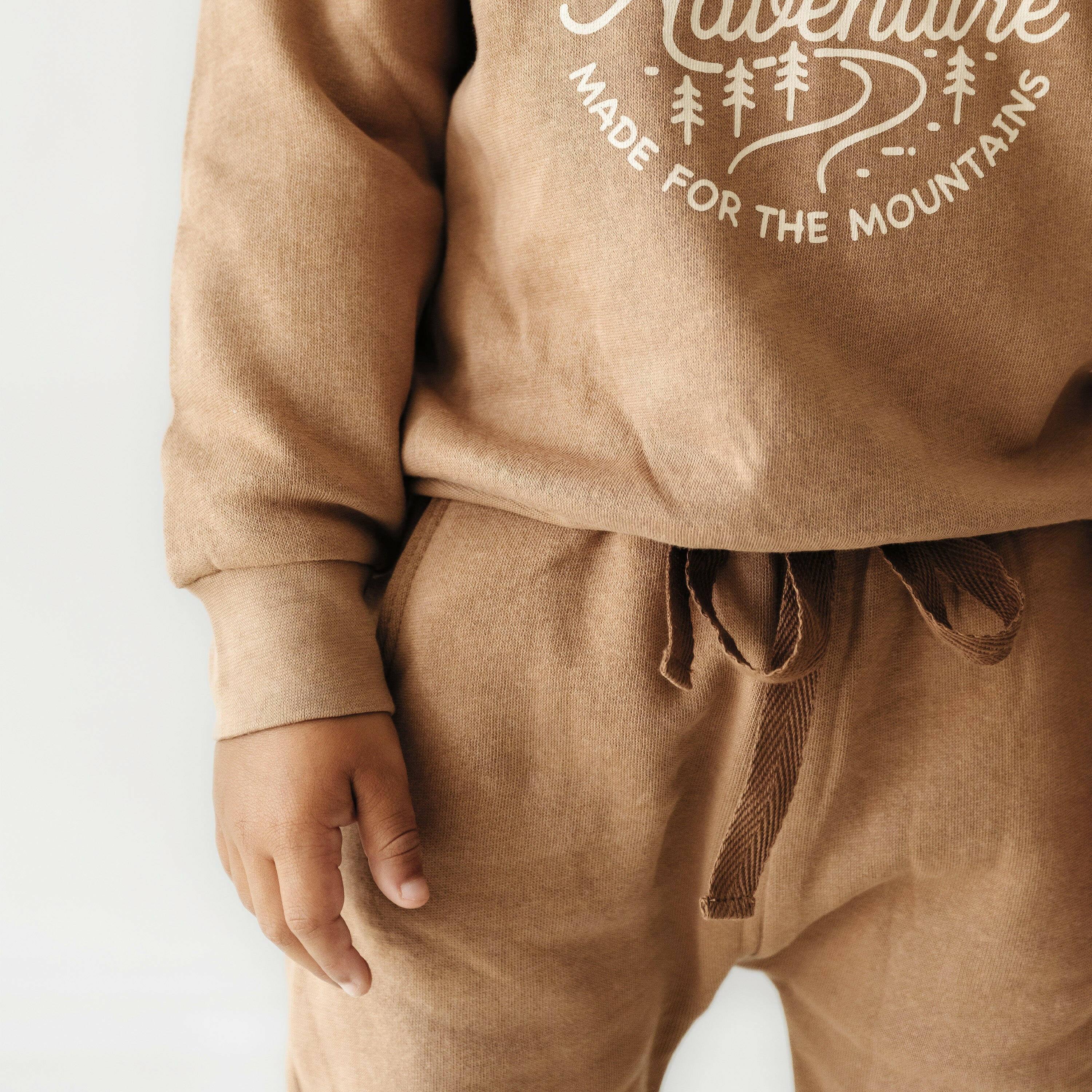 Organic Baby Toddler Jogger Pants - Cocoa Jogger Pants Makemake Organics