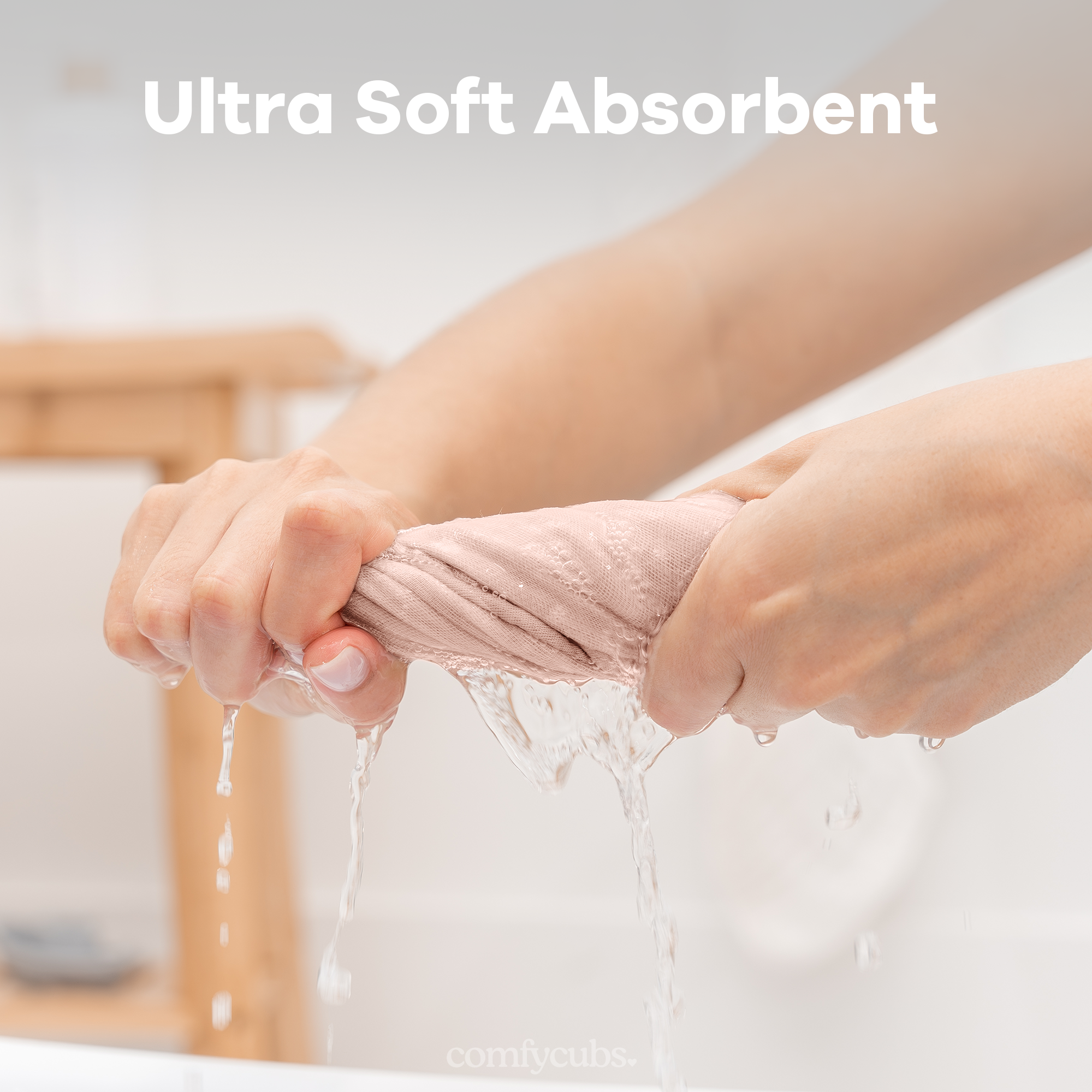 Muslin Washcloths in Blush