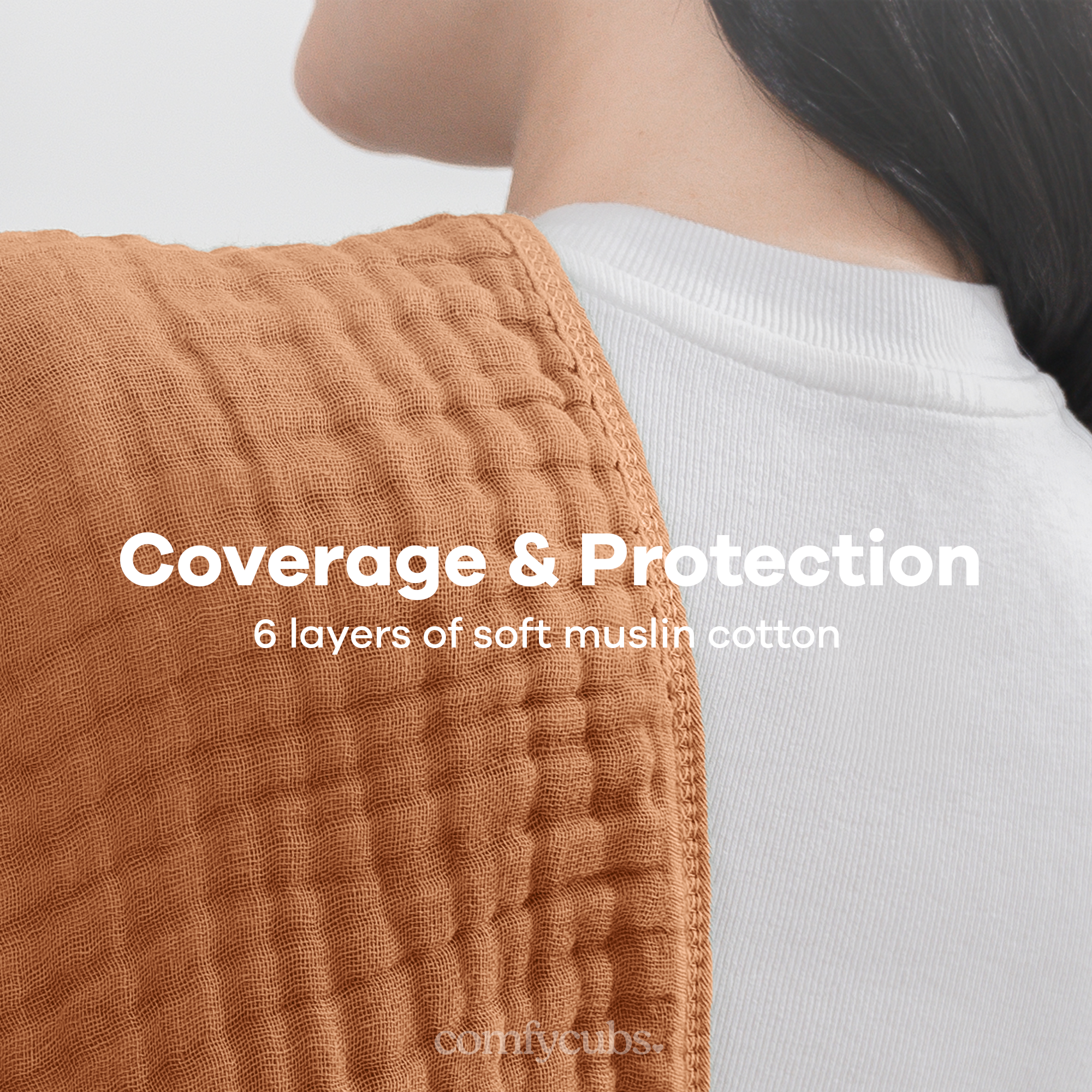 Muslin Burp Cloths in Caramel