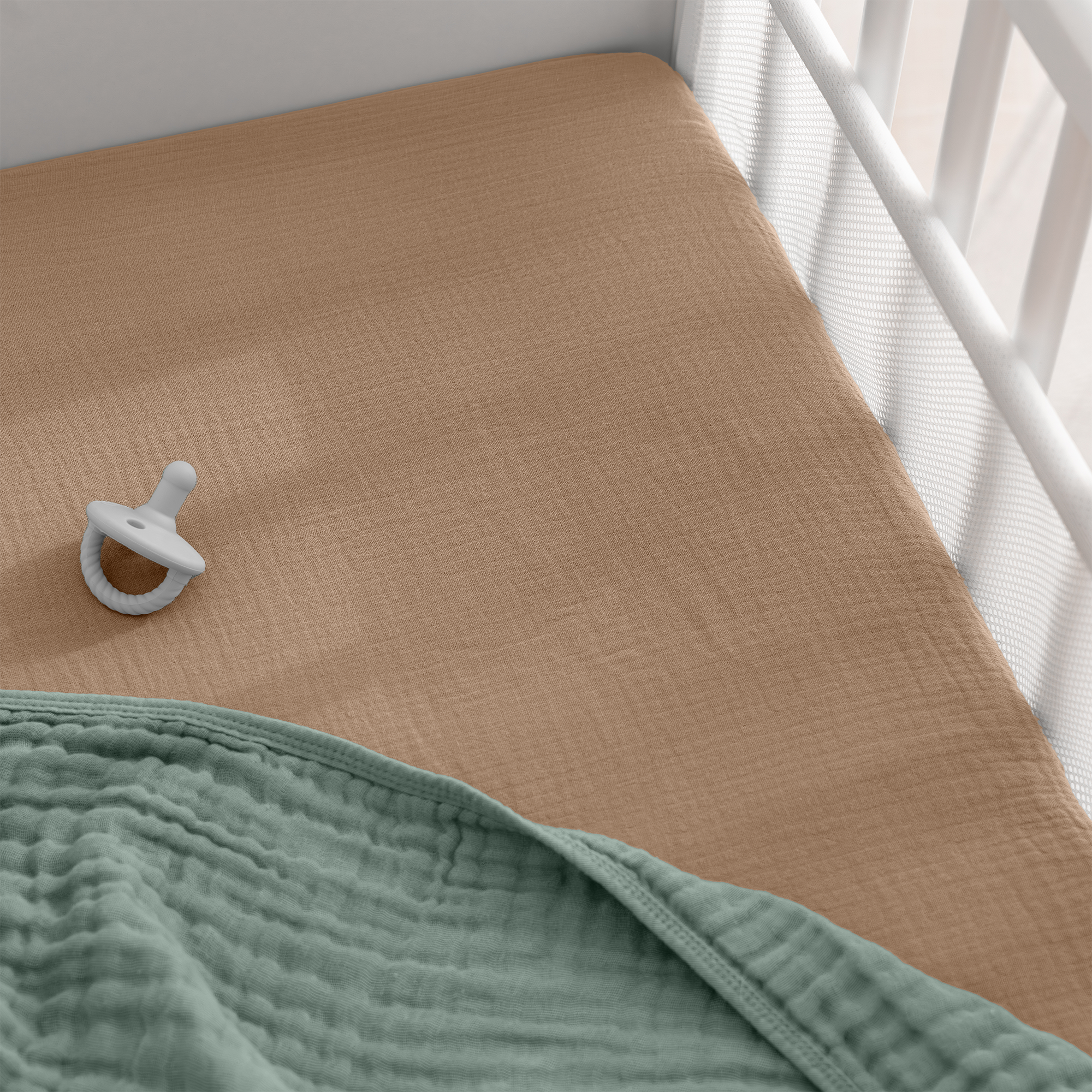Muslin Fitted Bassinet Crib Sheet
