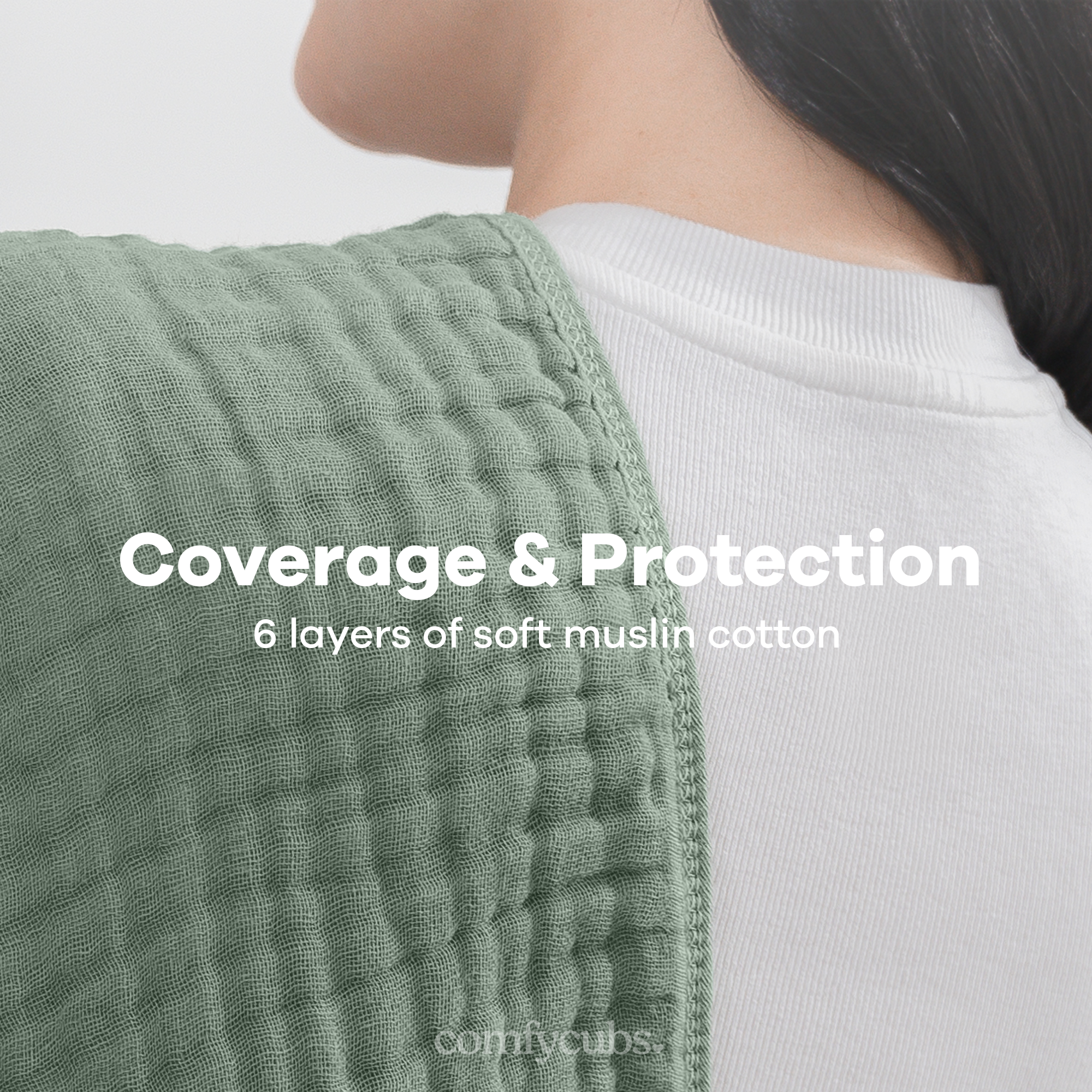 Muslin Burp Cloths in Fern