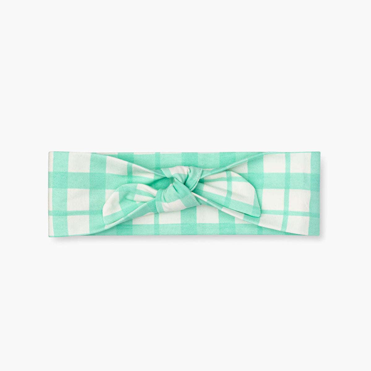 Baby Headband - Mint Gingham