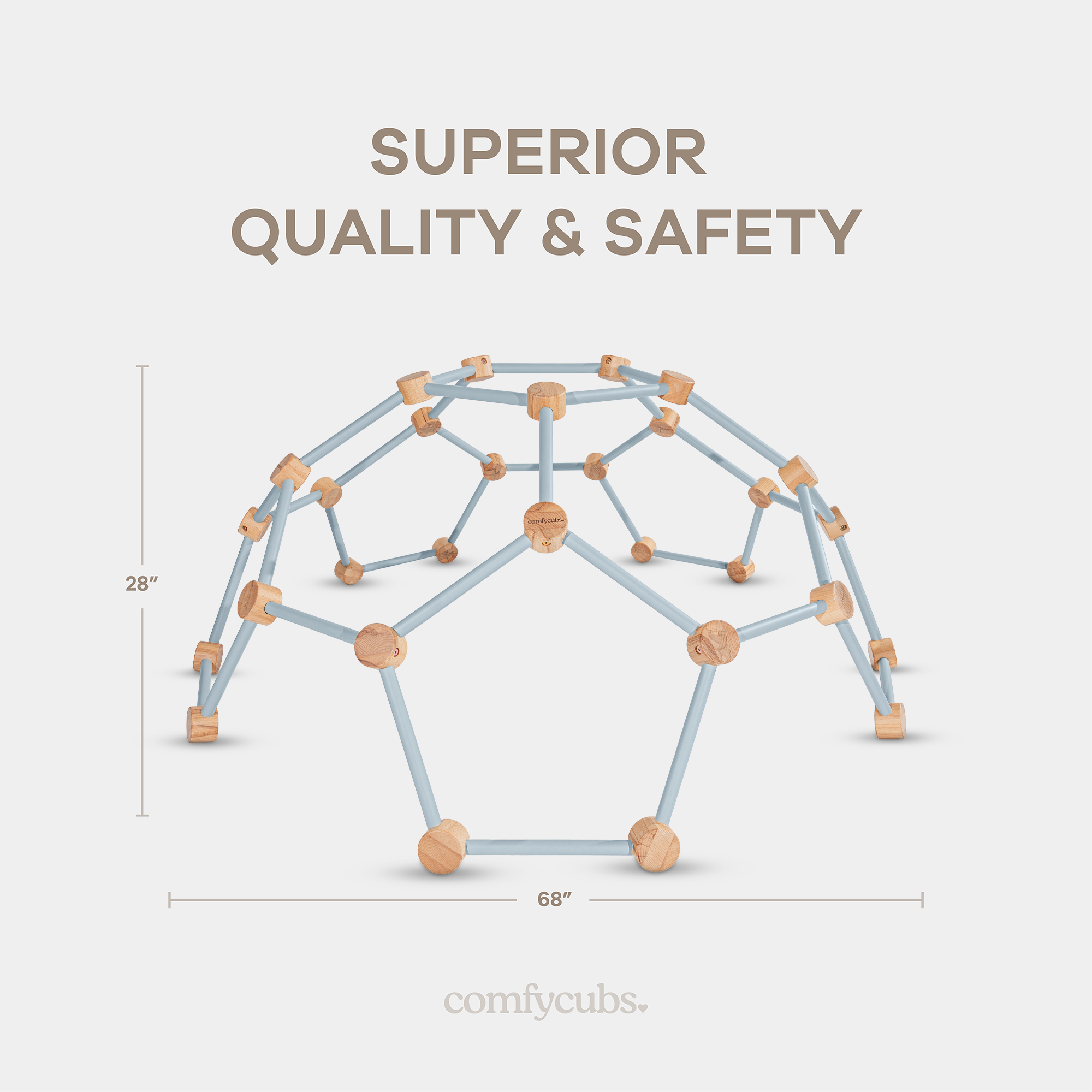 Wooden Climber for Kids in Pacific Blue