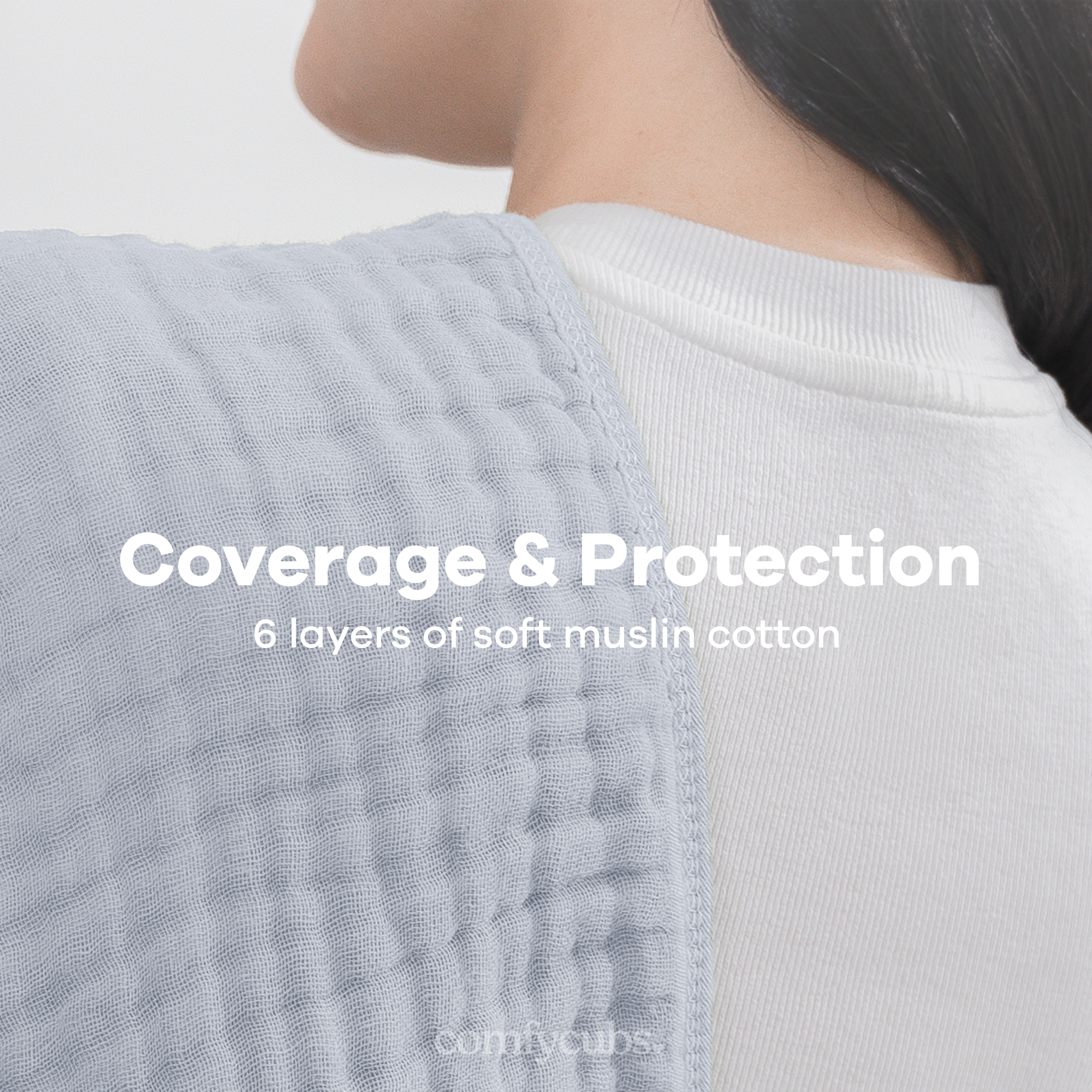 Muslin Burp Cloths in Slate