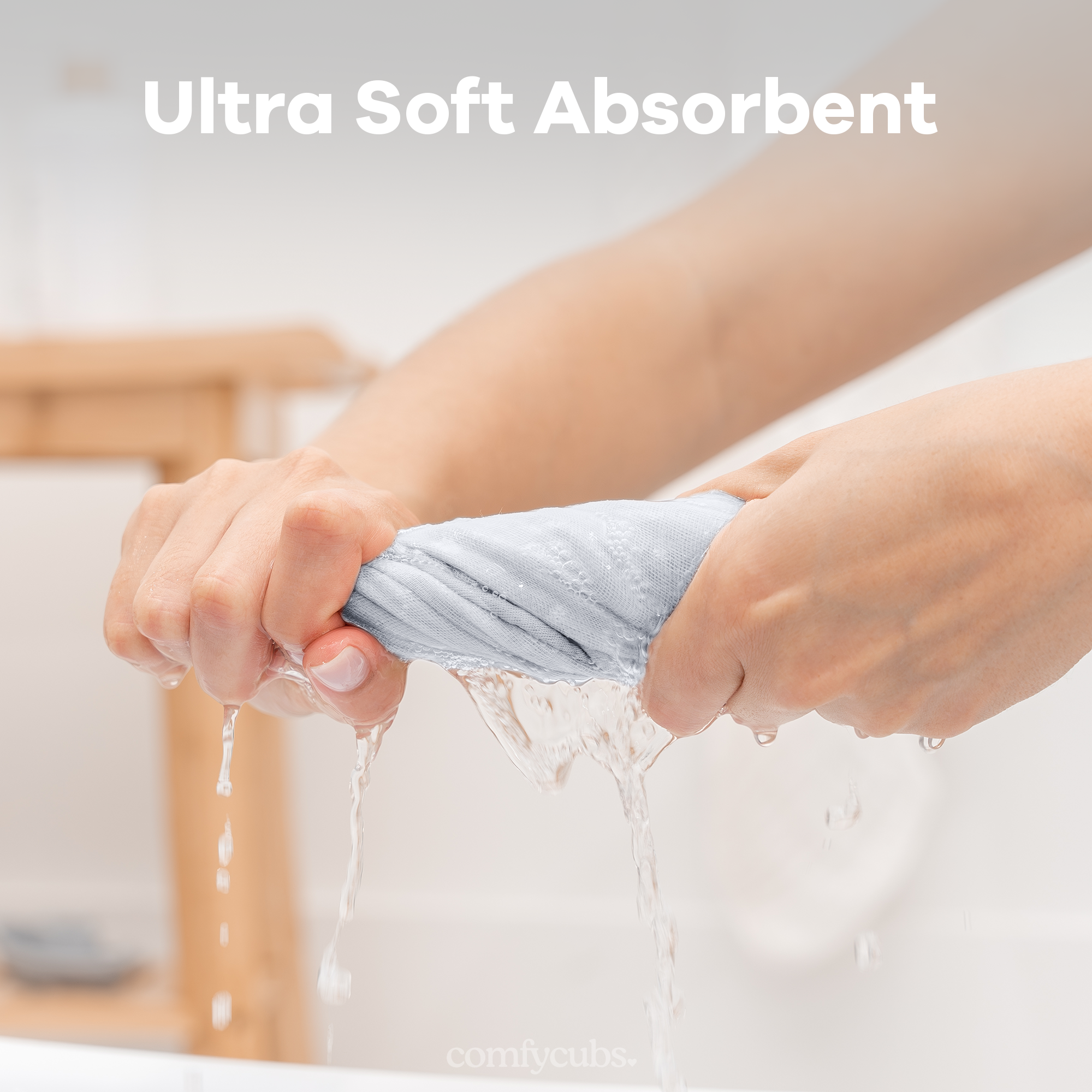 Muslin Washcloths in Slate