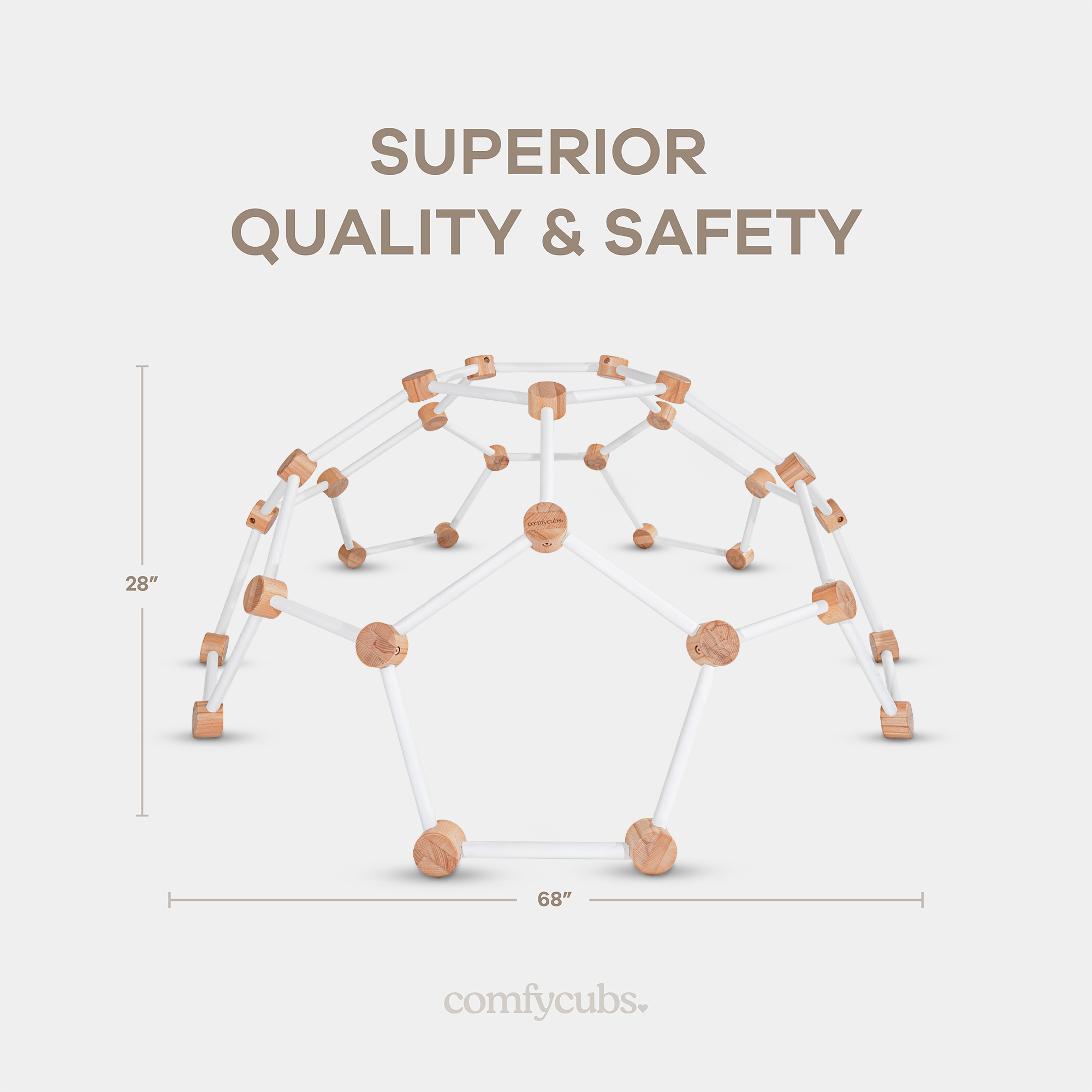 Wooden Climber for Kids in White