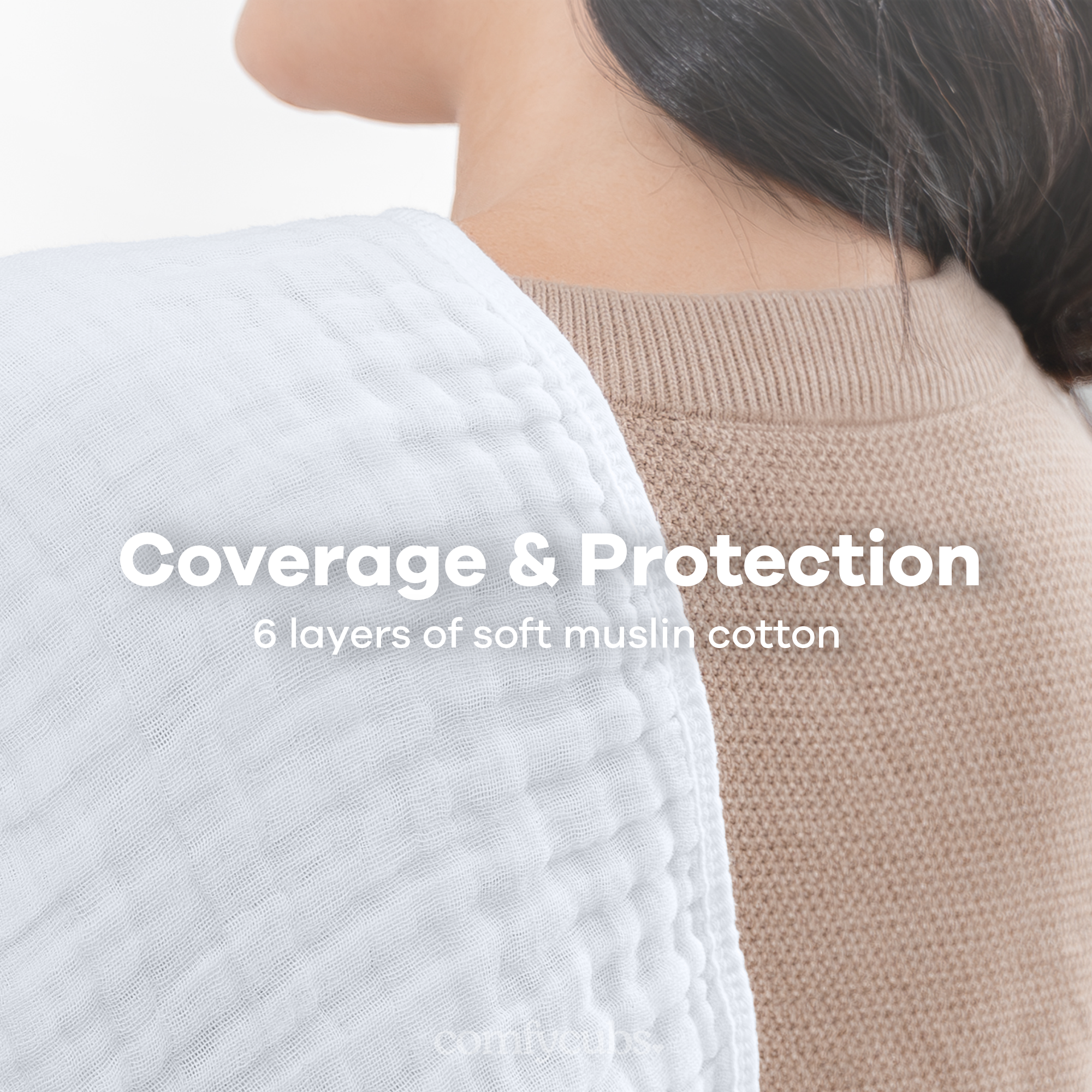 Muslin Burp Cloths in White