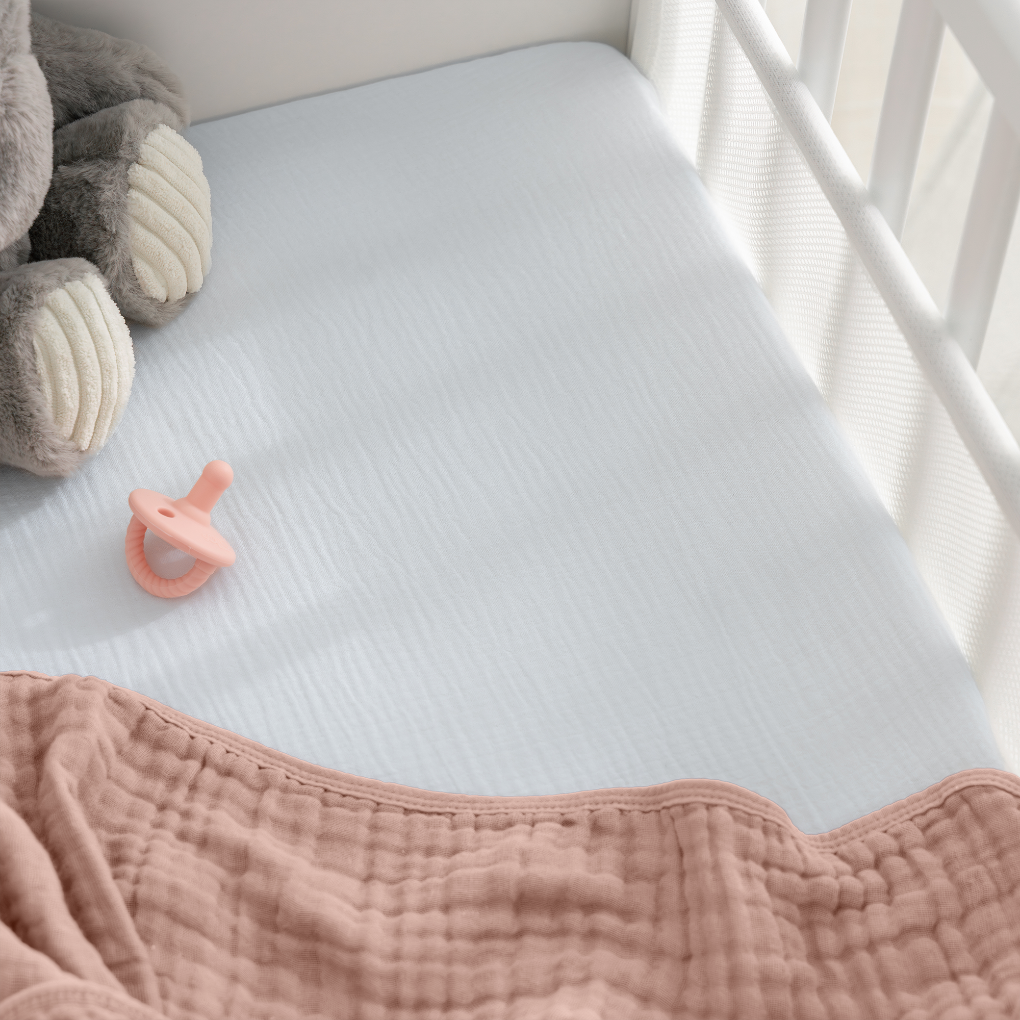 Muslin Fitted Bassinet Crib Sheet