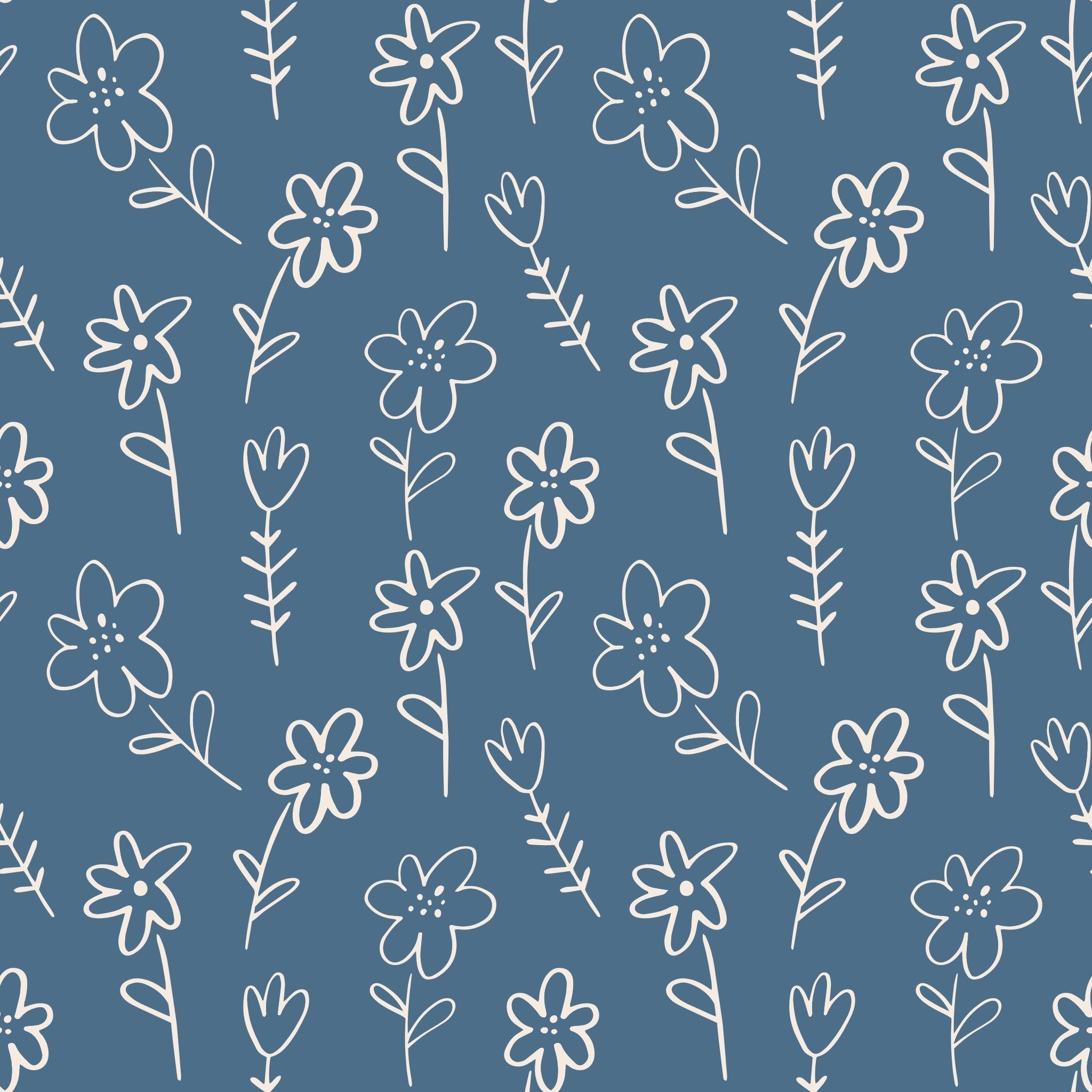 Knotted Gown - Blue Doodle