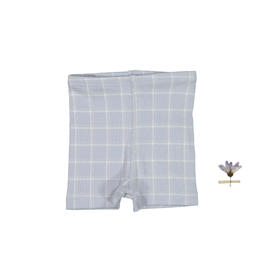 The Printed Short - Blue Grid Short Lovely Littles