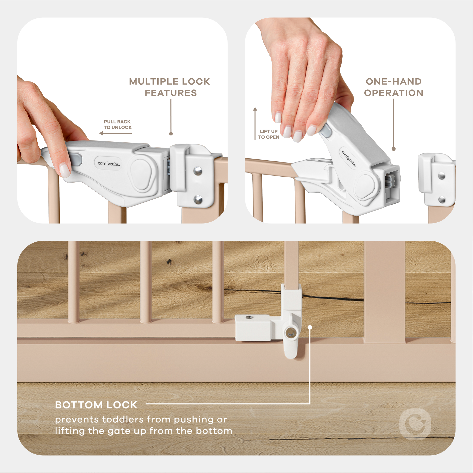Baby Safety Gate in Blush