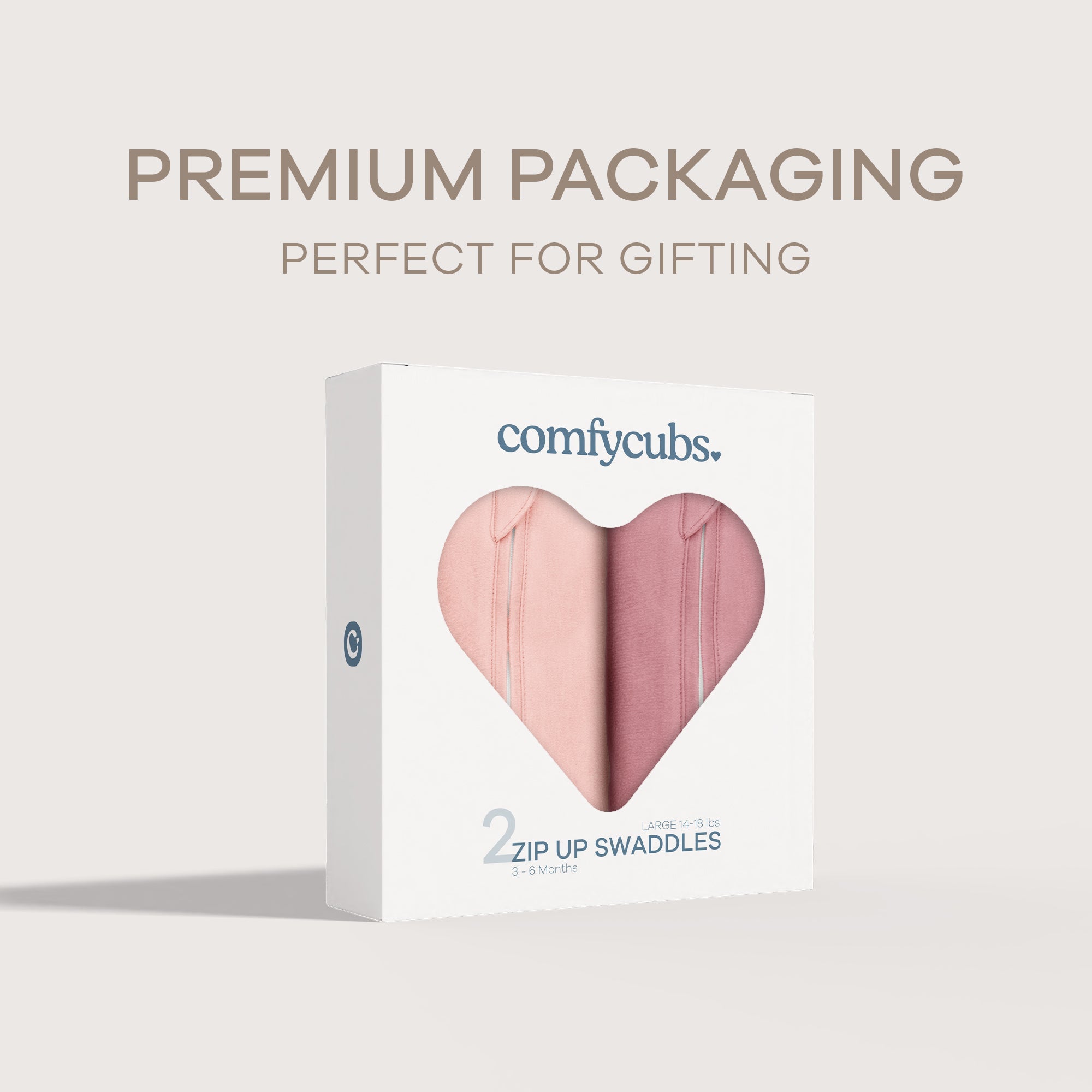 Easy Zipper Swaddle Blankets in Blush, Mauve