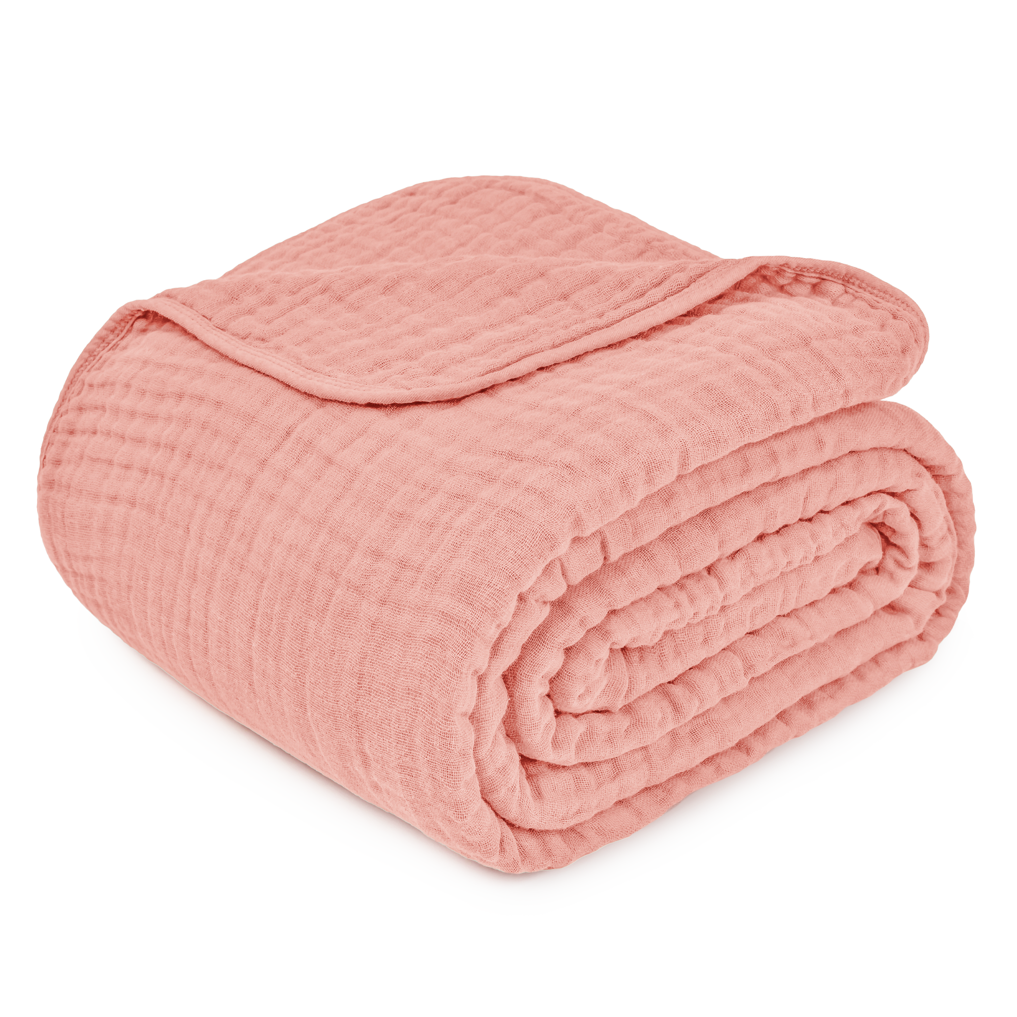 Adult Muslin Blanket in Bold Blush