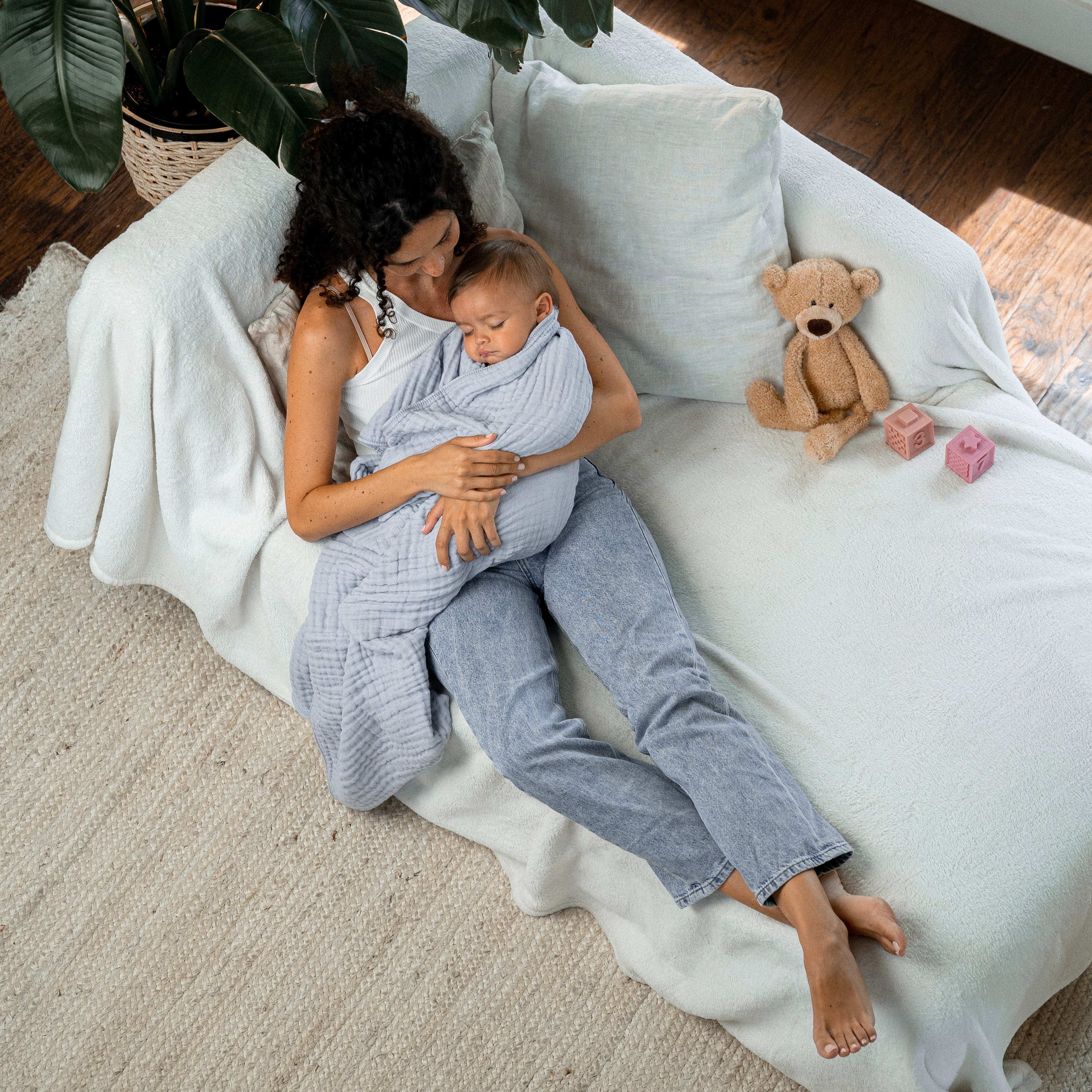 Baby Muslin Blanket in Heather