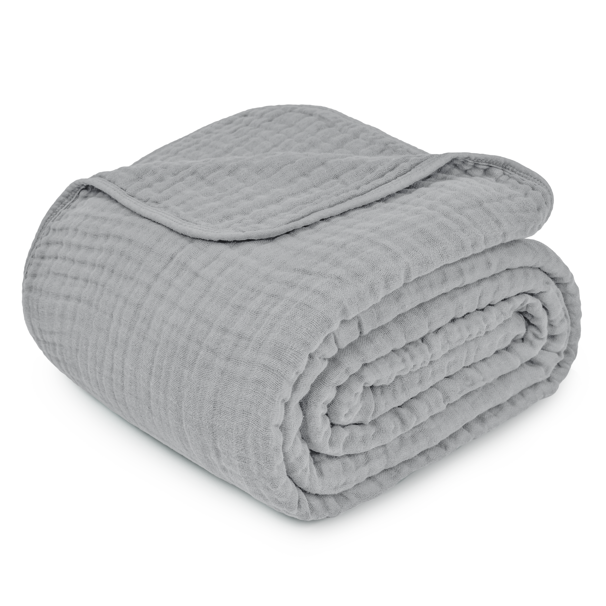 Adult Muslin Blanket in Heather Blue