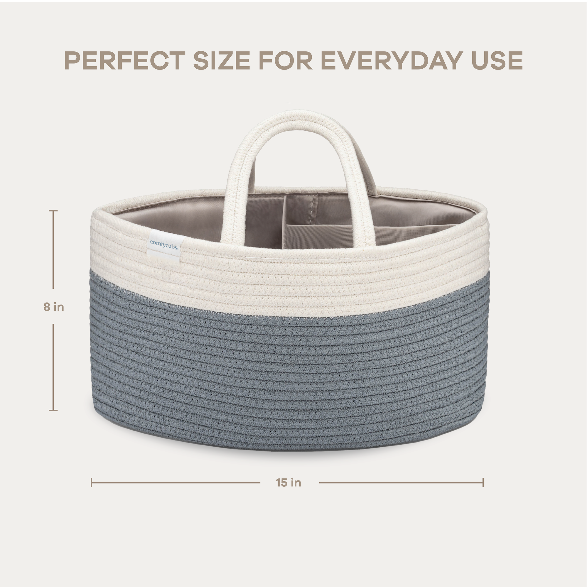 Rope Diaper Caddy in Pacific Blue