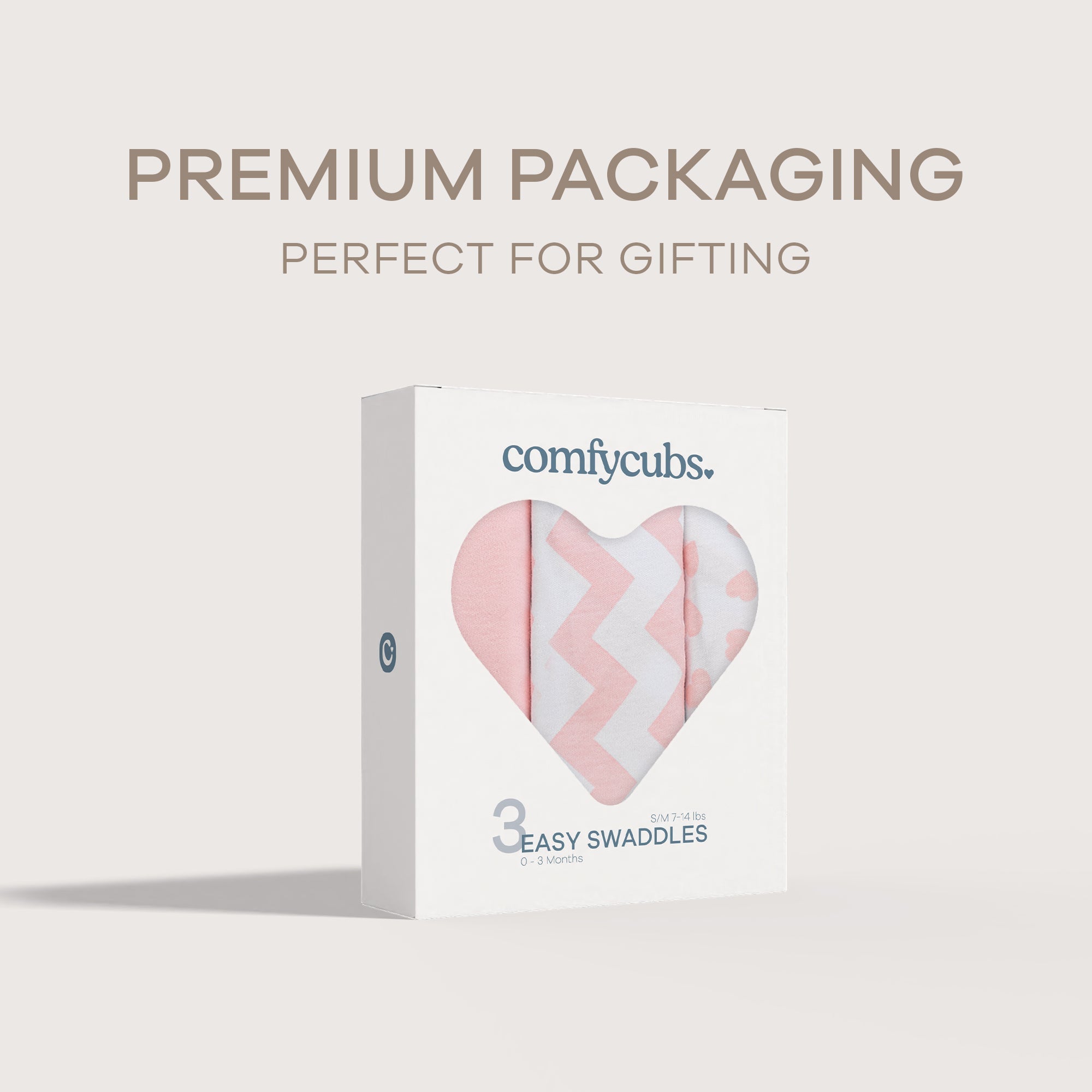 Easy Swaddle Blankets in Pink, Pack of 3