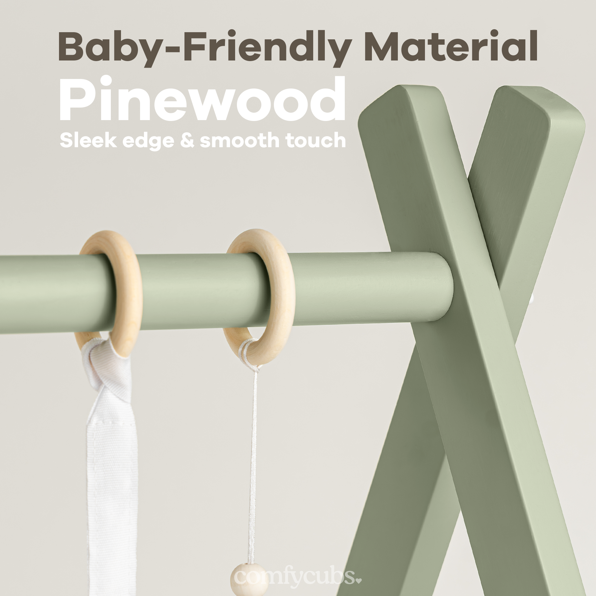 Baby Play Gym by Comfy Cubs in Sage