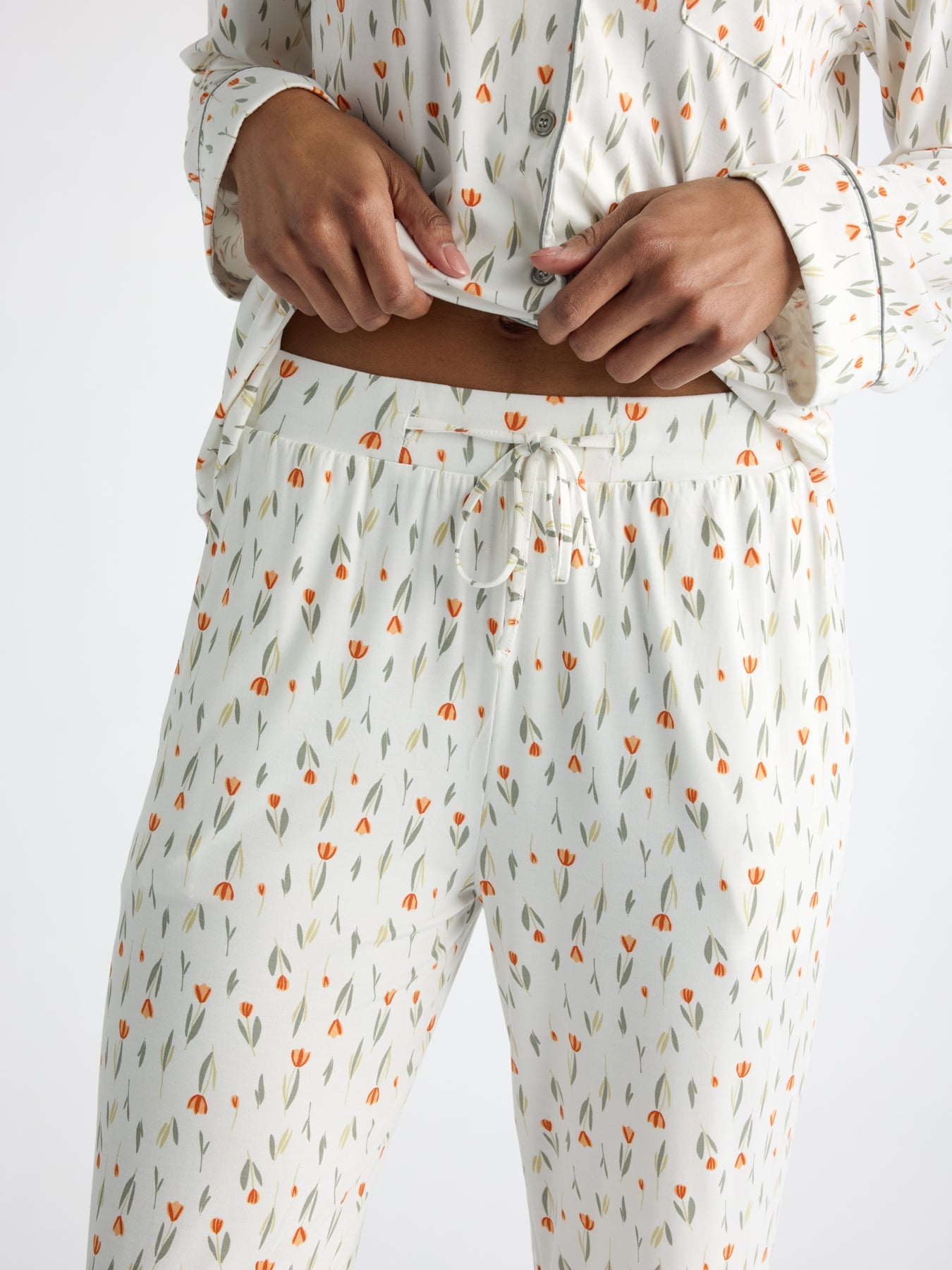 Women's Bamboo Stretch-Knit Long Sleeve Pajama Set