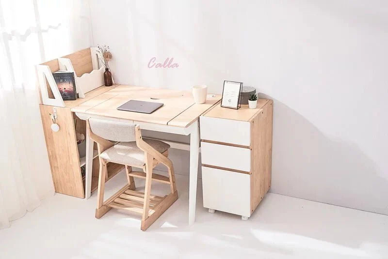 Calla D Desk Bookshelf - Compact Hardwood Organizer for Clutter MesaSilla USA