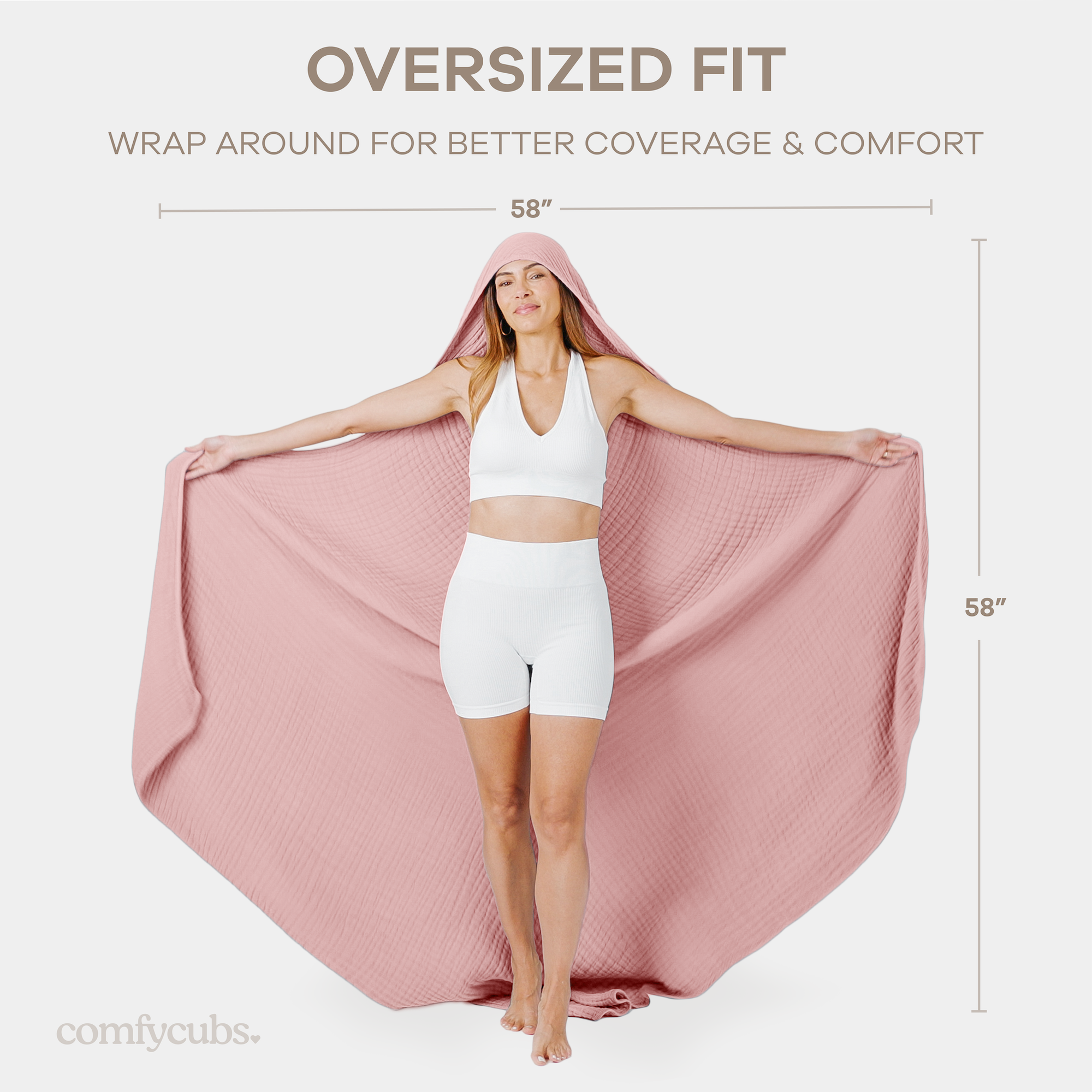 Adult Muslin Hooded Towel