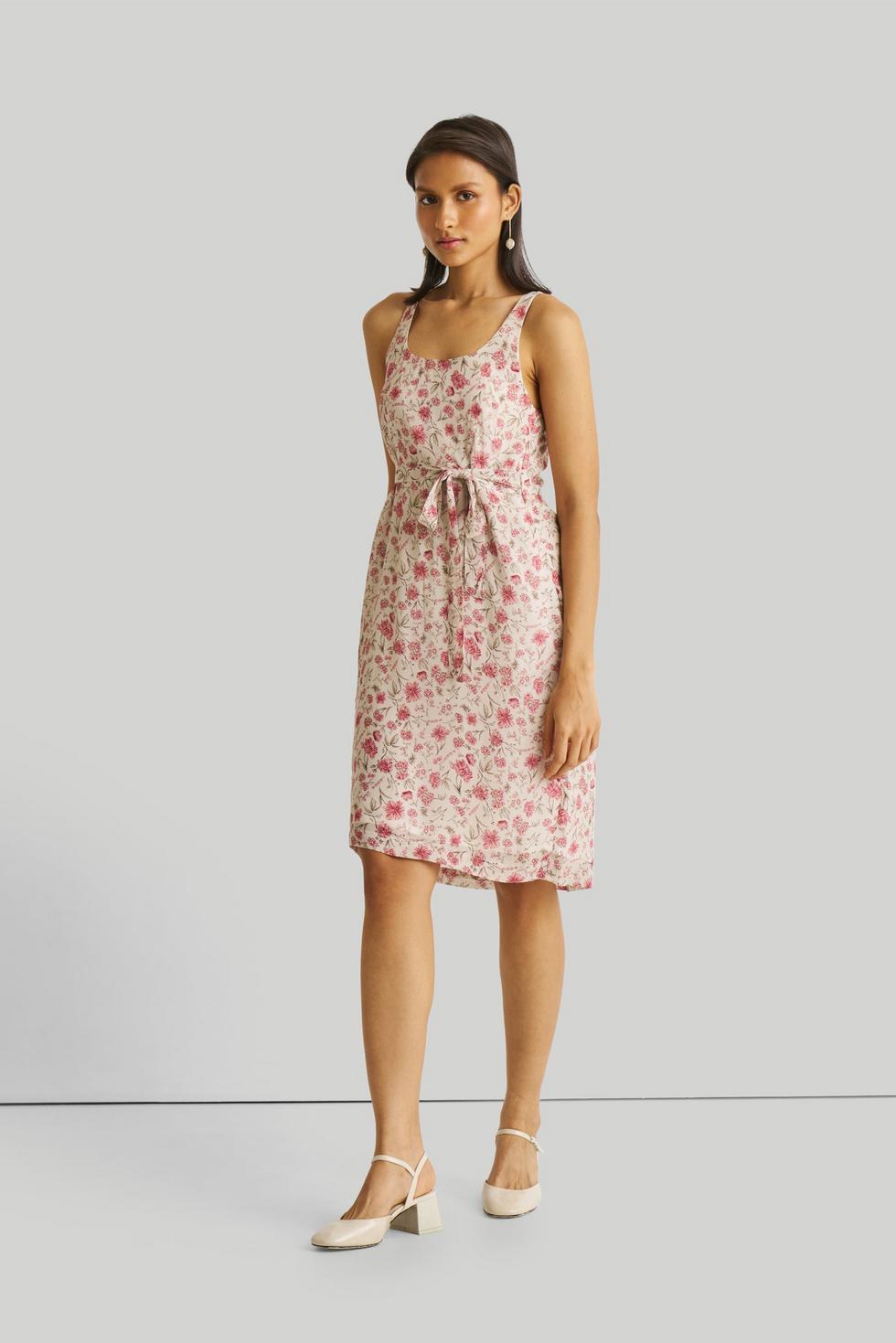 Fitted Knee Length Floral Dress - Petal fusion