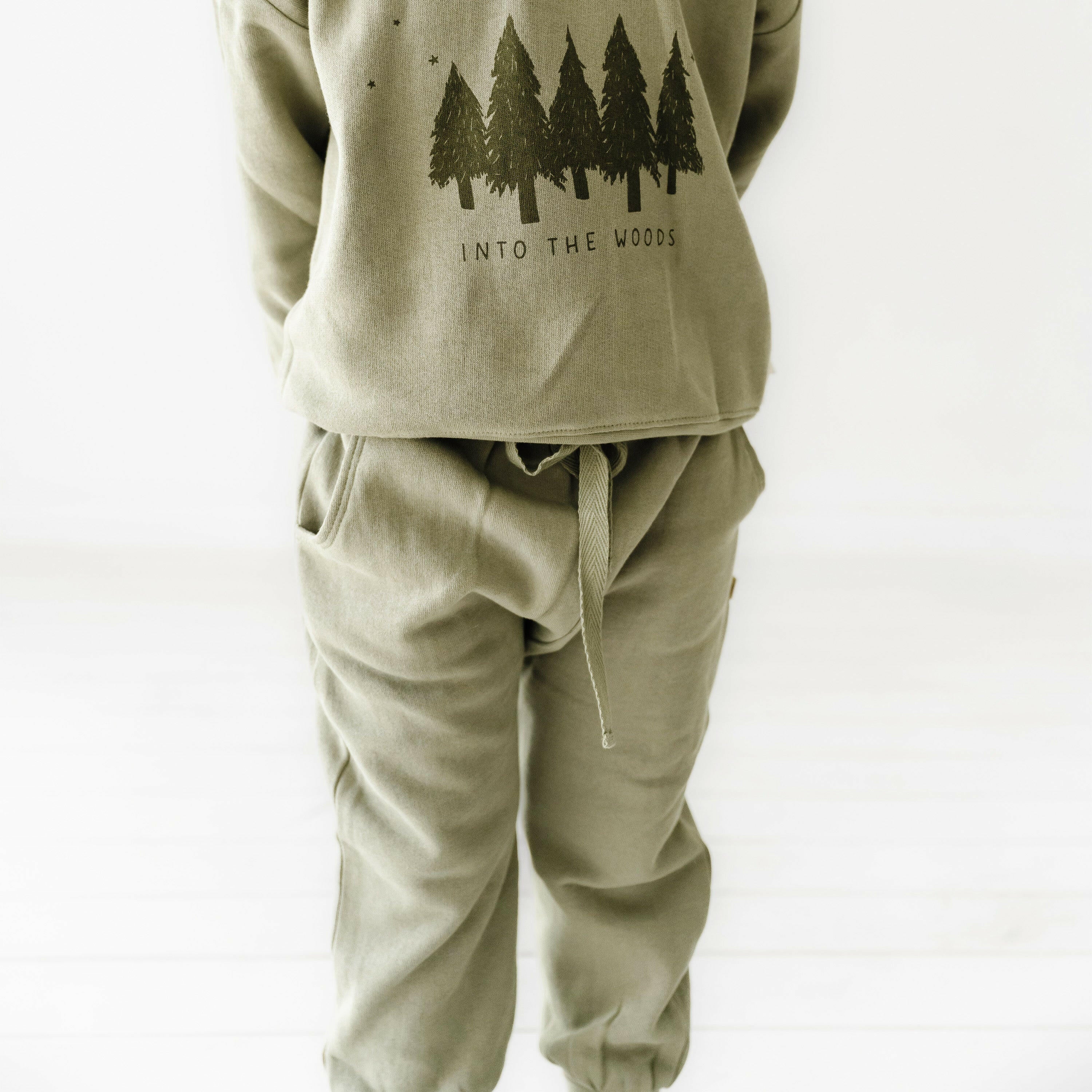 Organic Baby Toddler Jogger Pants - Olive Jogger Pants Makemake Organics