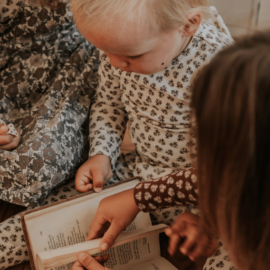 The Printed Long Sleeve Tee -  Neutral Floral