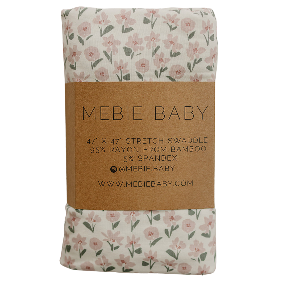 Pink Petal Floral Bamboo Stretch Swaddle