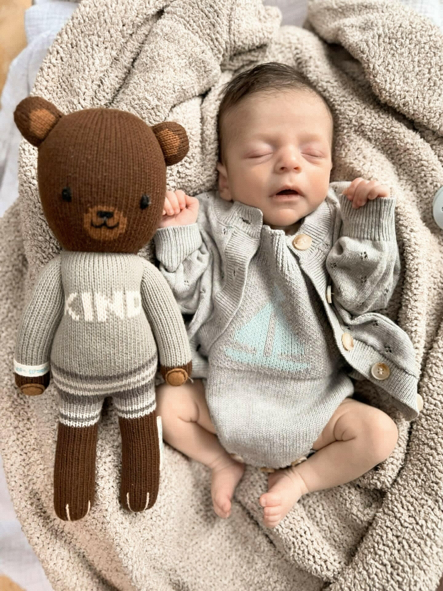 Luna + Luca Pointelle Cardigan - Heather Gray  Luna + Luca