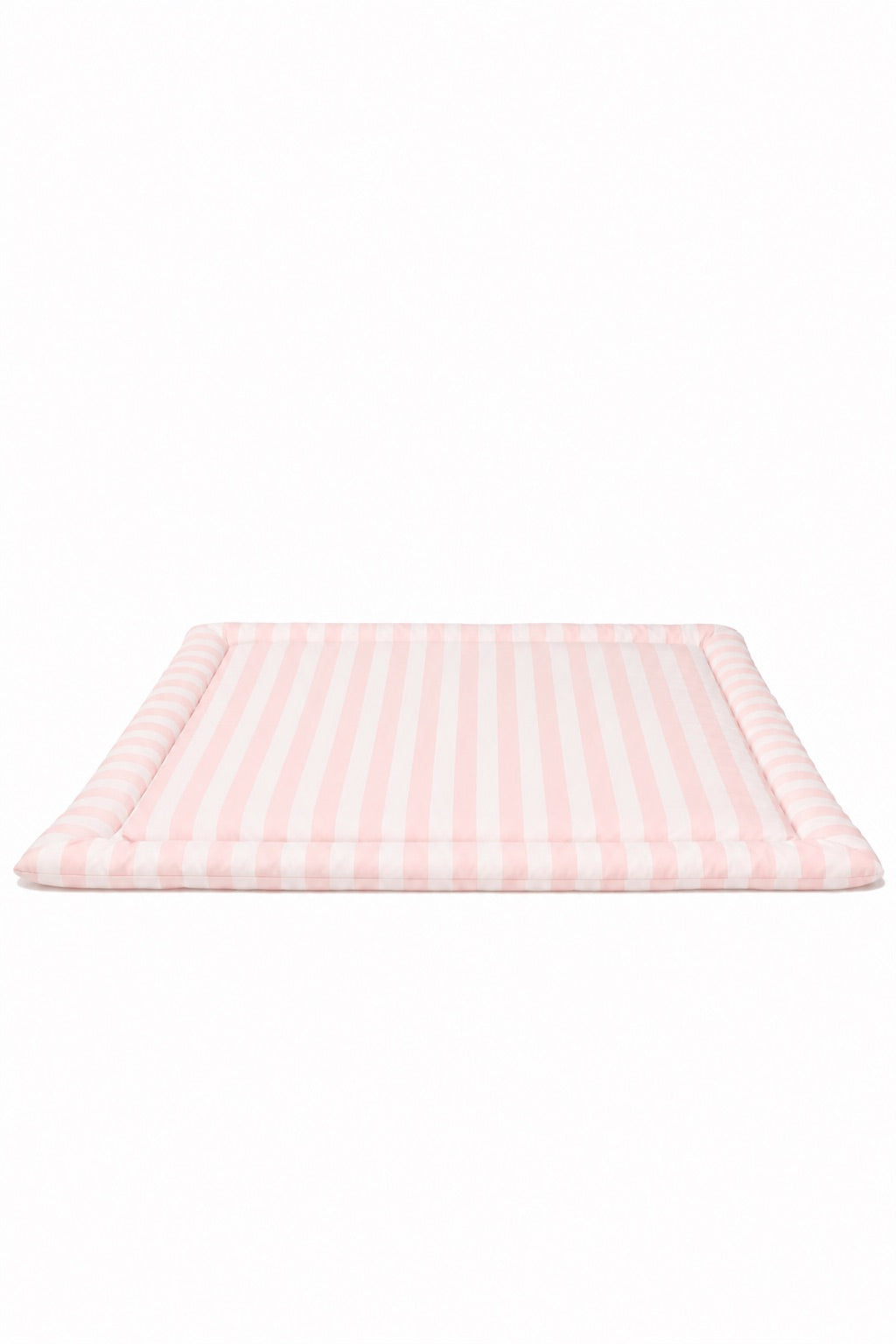 Pink White Stripe Padded Baby Play Mat