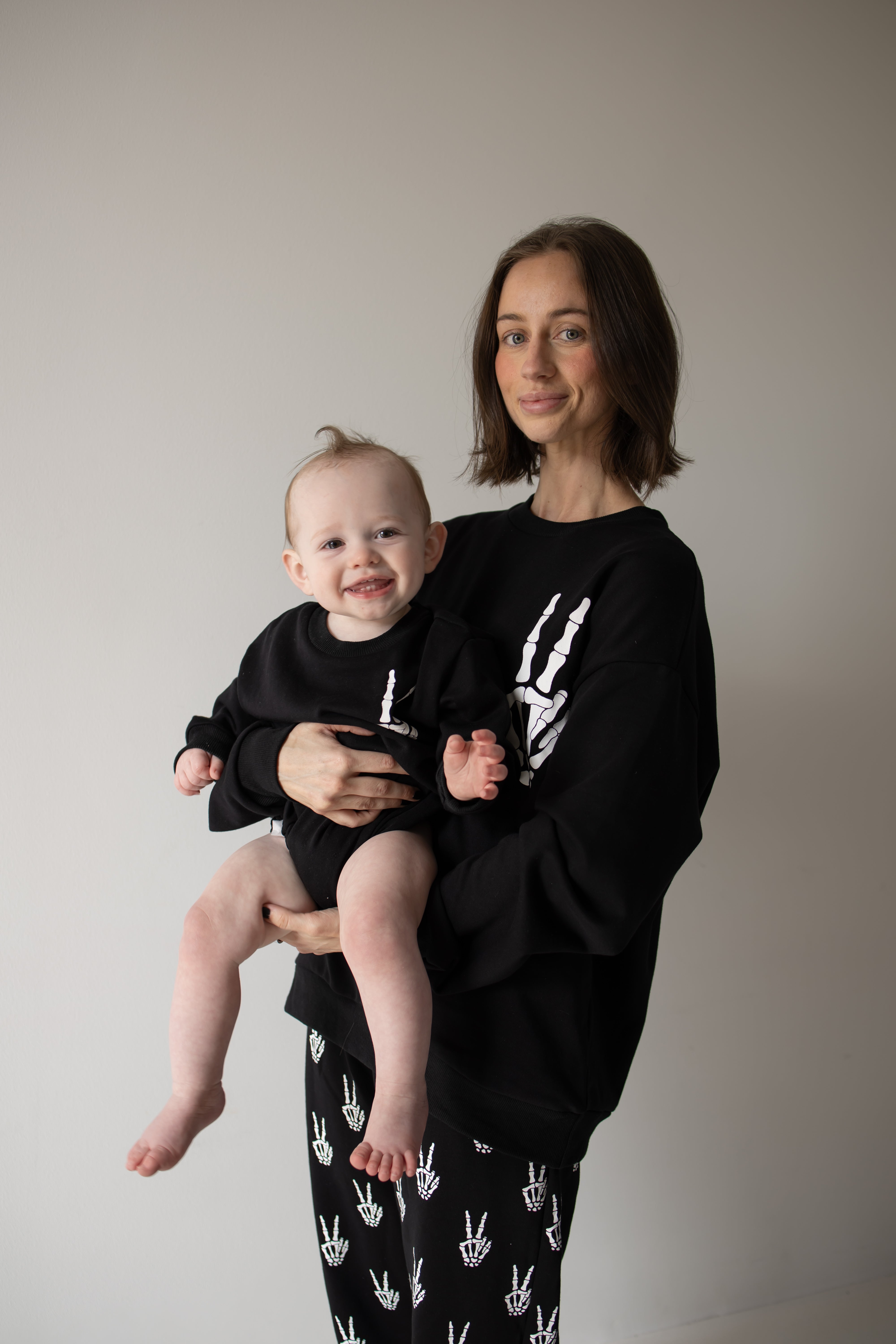 Sweatshirt Romper | Midnight Skelly