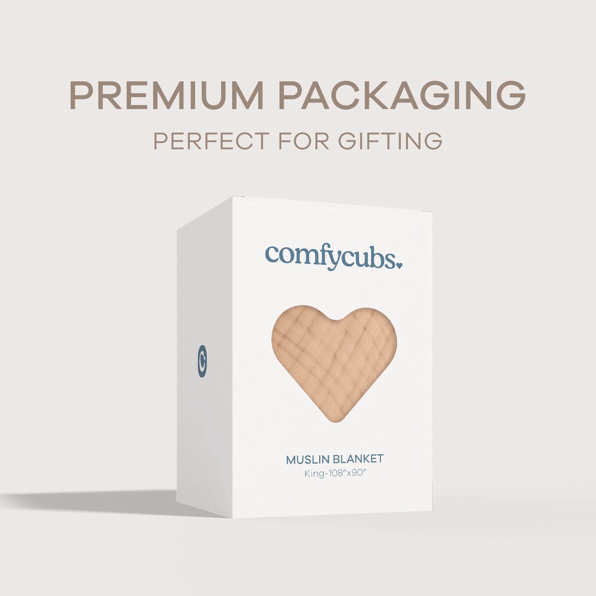 Adult Muslin Blanket in Cream