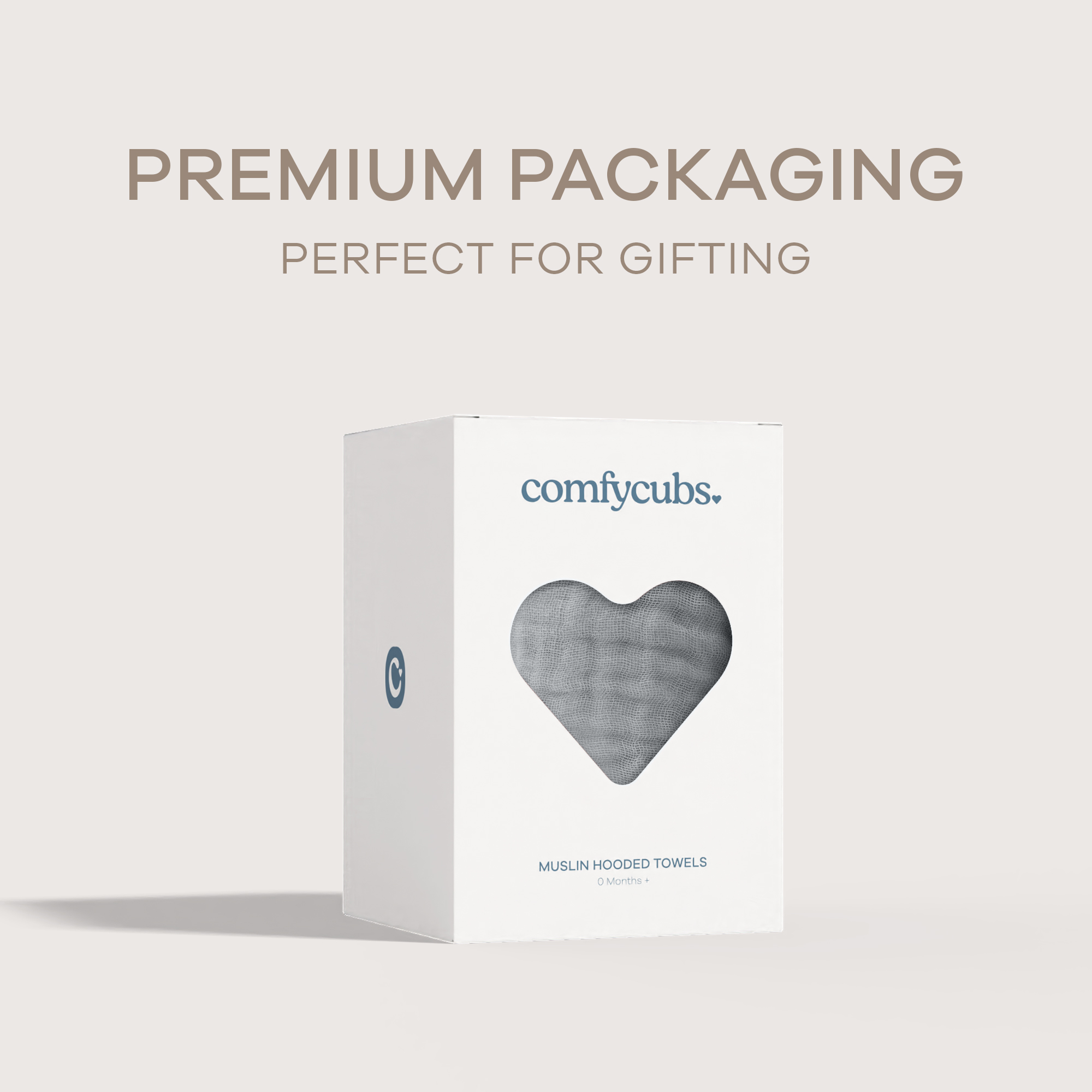 Baby Hooded Towels in Heather Blue