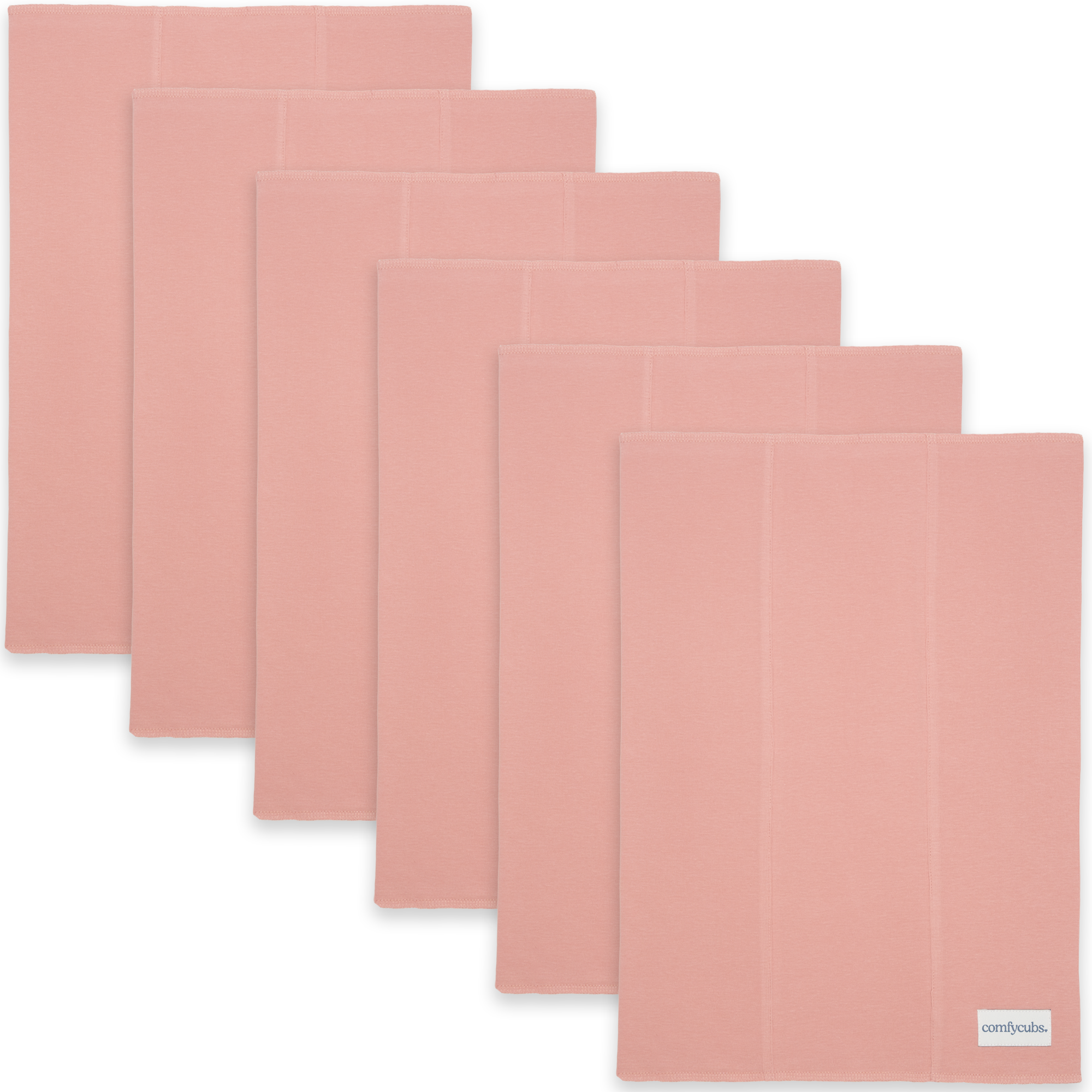 Cotton Burp Cloths in Bold Blush