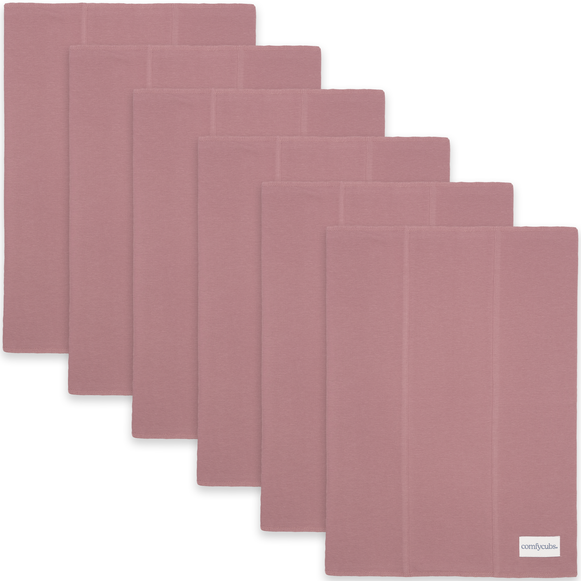 Cotton Burp Cloths in Mauve