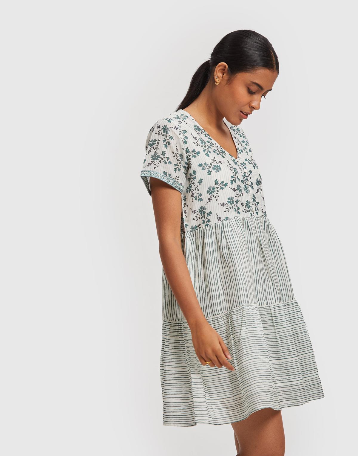 Short Tiered Dress - Through the Grapevine