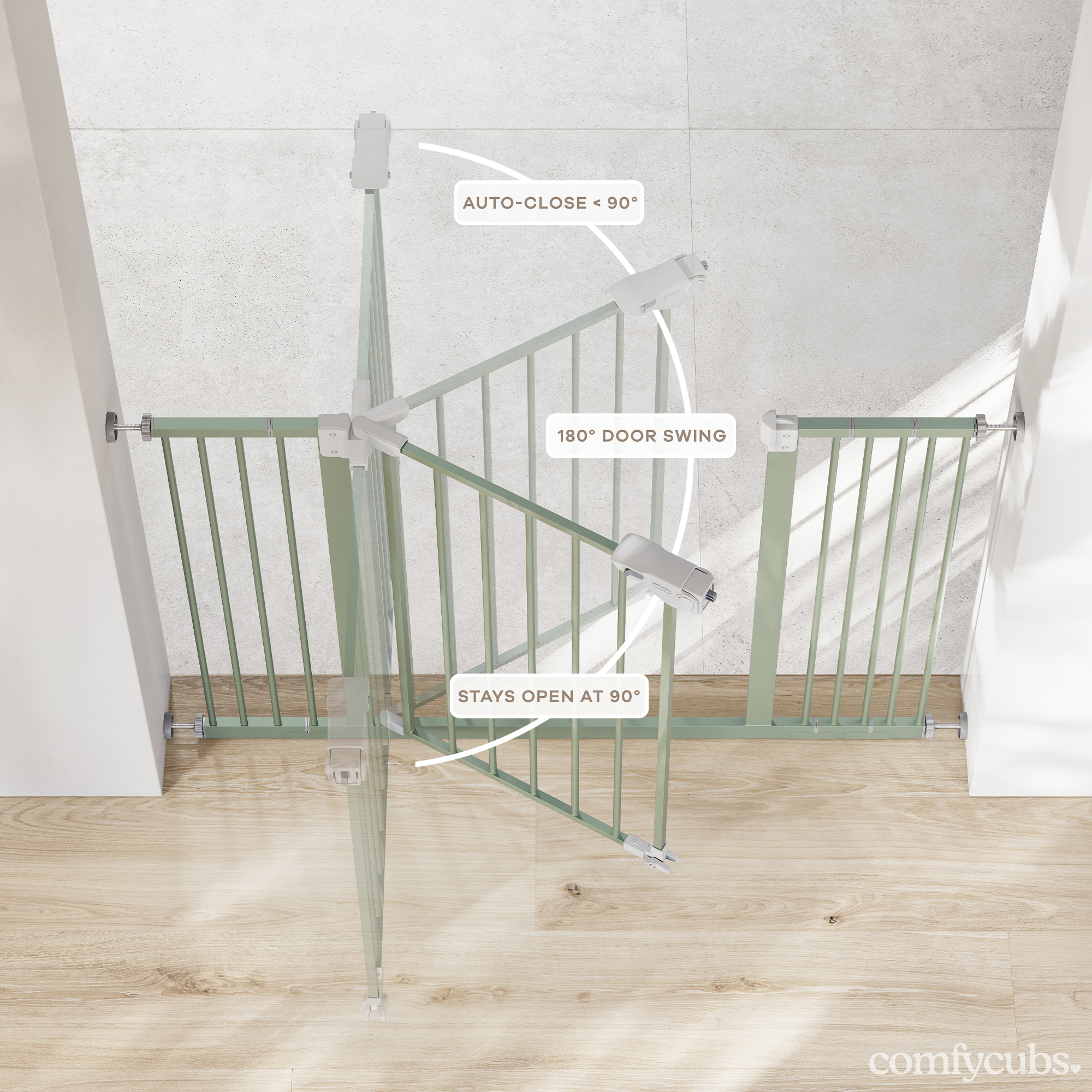 Baby Safety Gate in Sage