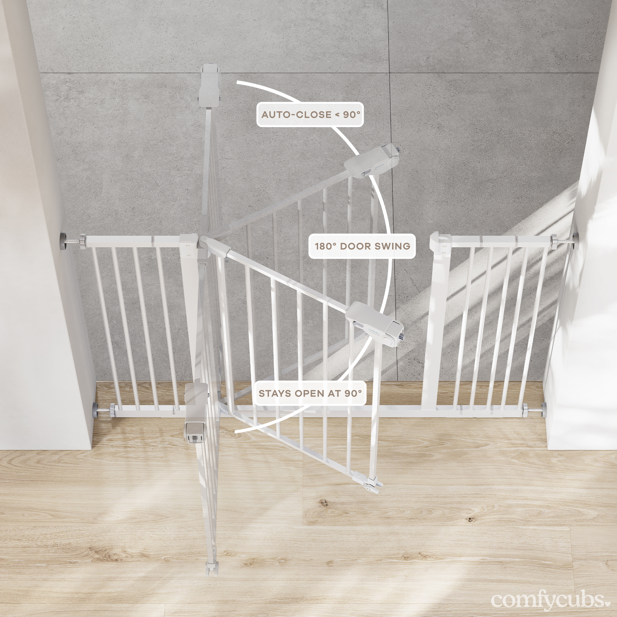 Baby Safety Gate in White