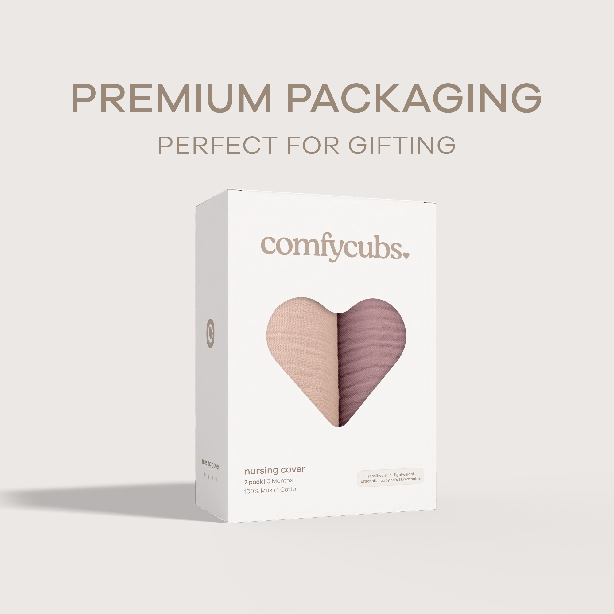Muslin Nursing Cover, Pack of 2 in Blush and Mauve