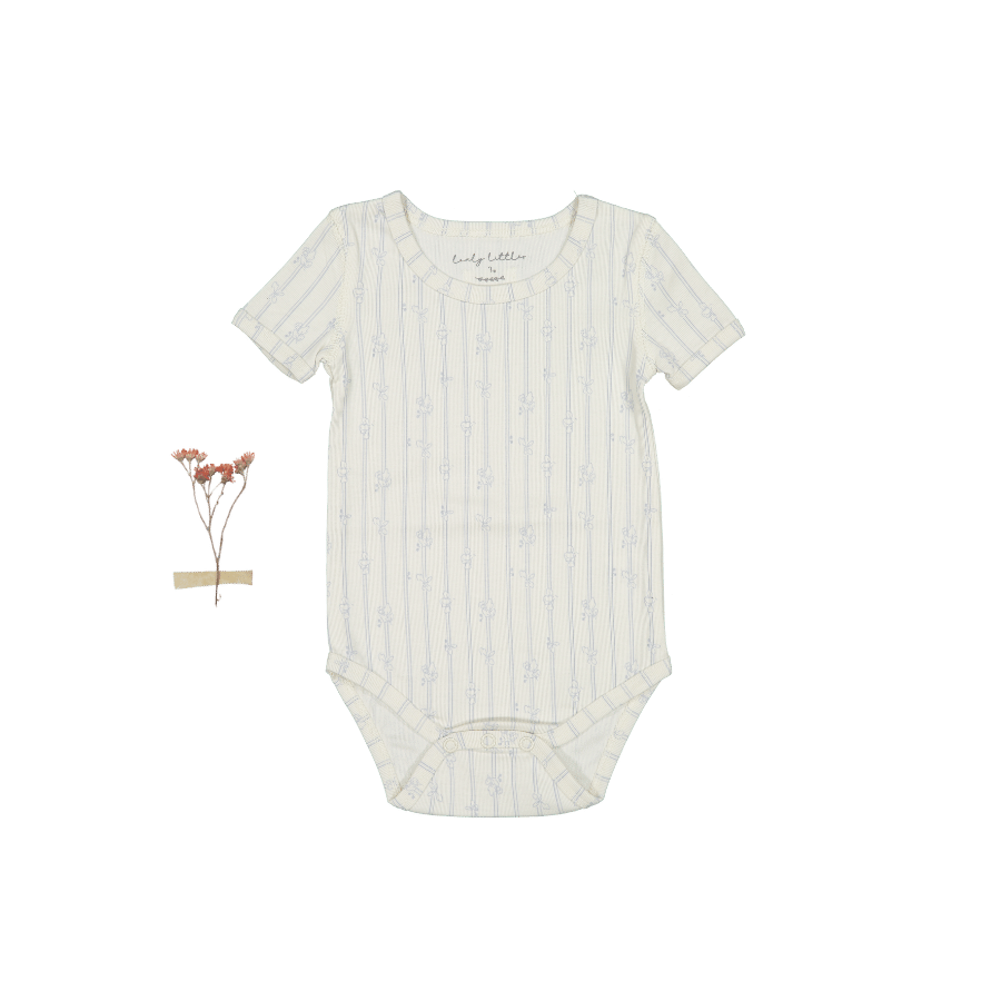 The Printed Short Sleeve Onesie - Linear Leaf Short Sleeve Onesie Lovely Littles
